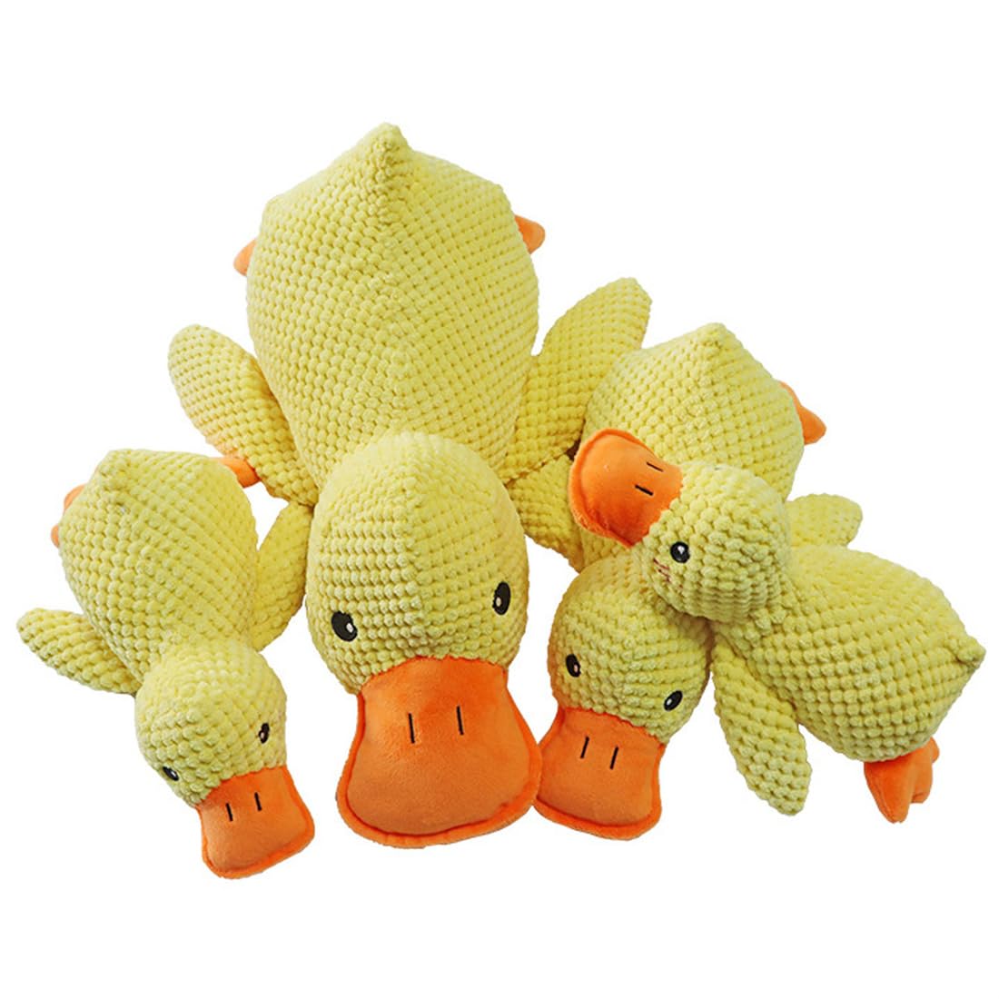 Calming Plush Yellow Duck Cat Squeak Toy For Cats, Sleeping Companion, Suitable For All Cats