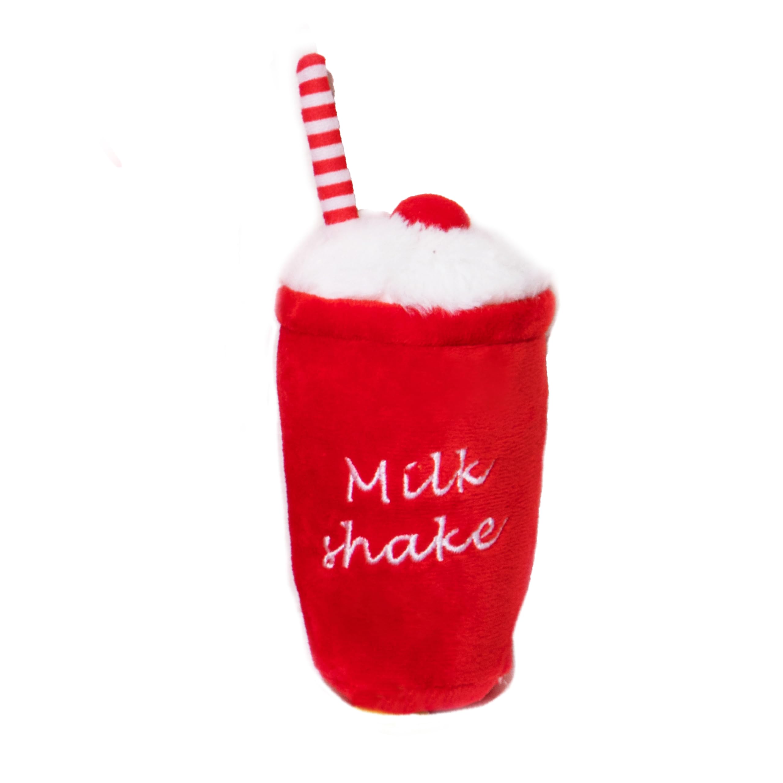 Glow Pups Dog Toys, Squeaky Milkshake Plush Dog Toy For Puppies, Easy To Clean, Promotes Mental Stimulation, Keeps Dog Entertain