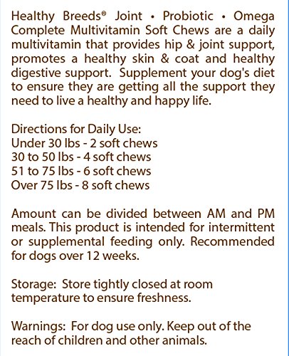 Healthy Breeds Complete Dietary Supplement for Dogs for Pit Bull, Black - OVER 200 BREEDS - Hip & Joint Digestion Skin & Coat Vi