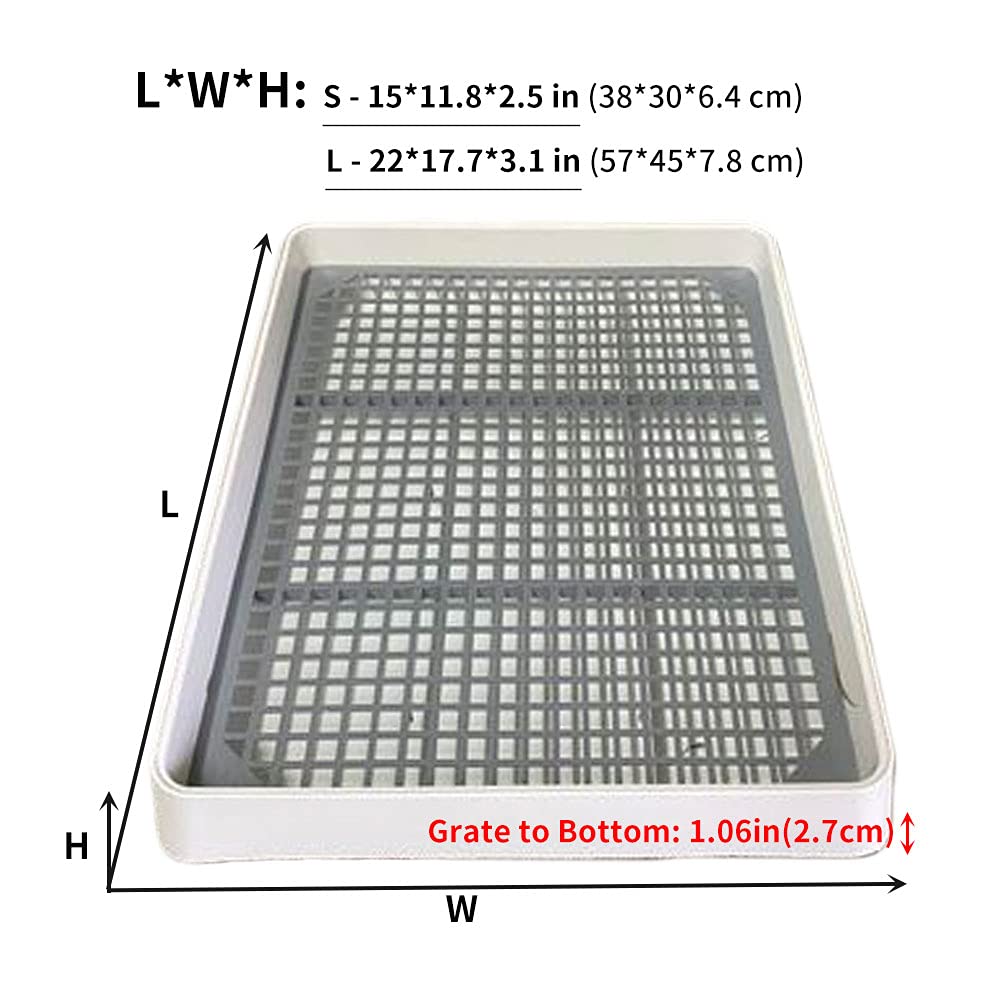 Oncpcare 15X12 Guinea Pig Litter Box With Grid, Small Animal Litter Tray For Cage, Bunny Restroom Litter Pan Toilet Potty Traini