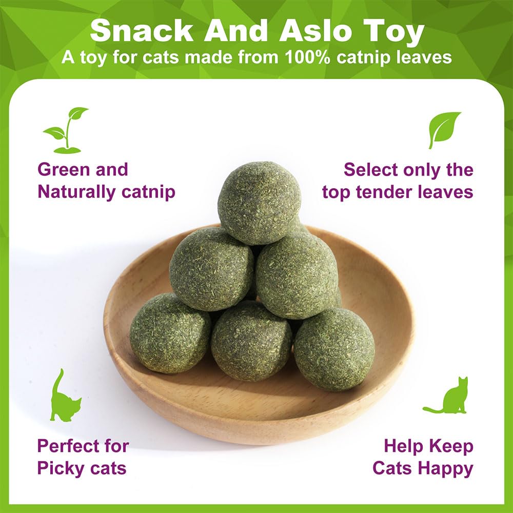 Nzlomxu Catnip Balls Kitten Cat Nip Ball Licker Toy Natural Catnip Ball For Cats Of All Breeds,Cat Lick Ball Toys That Fascinate