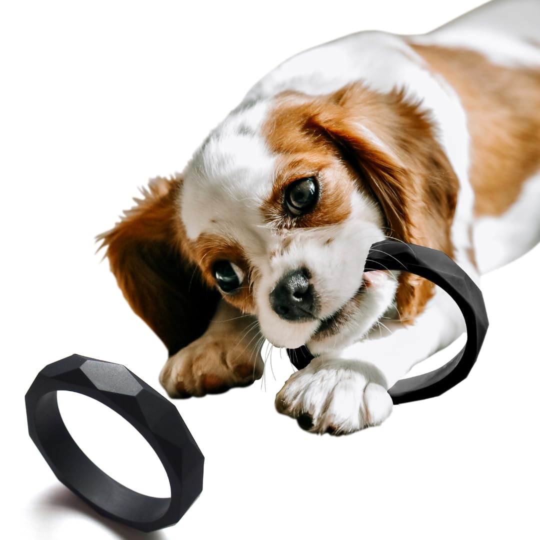 Sweet Paws Puppy Teething Rings, Bracelet Food Grade Silicone Chew Toys for Small Dogs and Medium Dog, Puppy Nipping Solution To