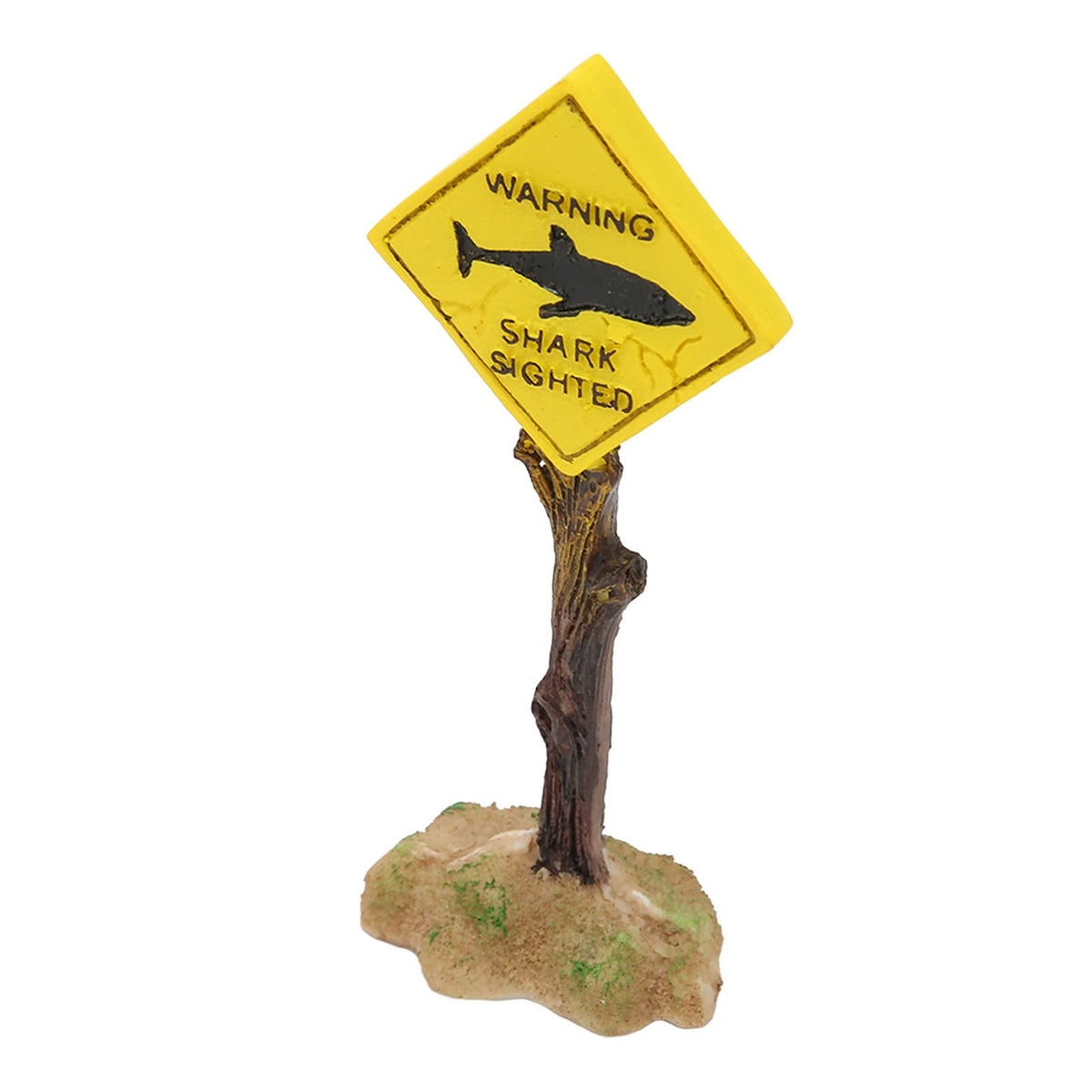 Shark Warning Board Aquarium Decoration, Fish Tank Decorations Landscaping Simulation Funny For Aquarium For Garden