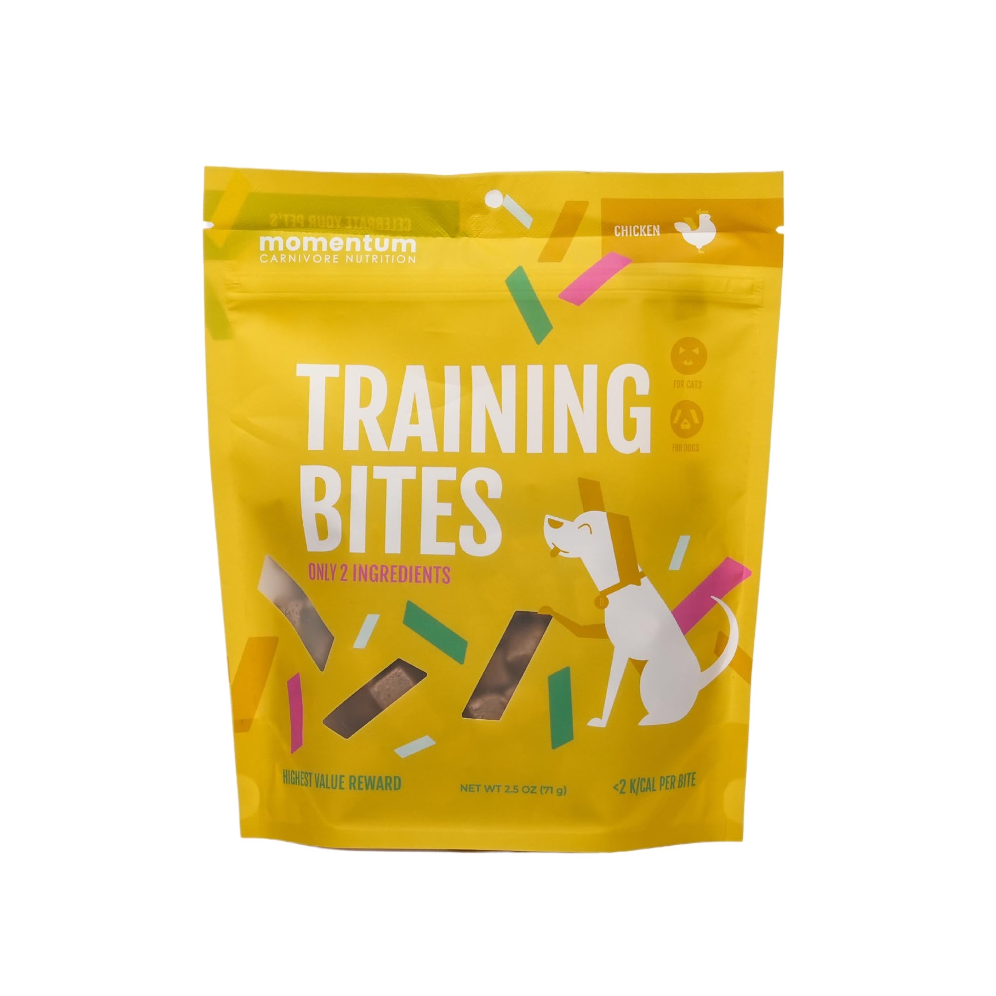 Momentum Carnivore Nutrition Freeze-Dried Chicken Training Bites - Two Ingredients-Chicken Gizzard and Heart, All-Natural Dog Tr