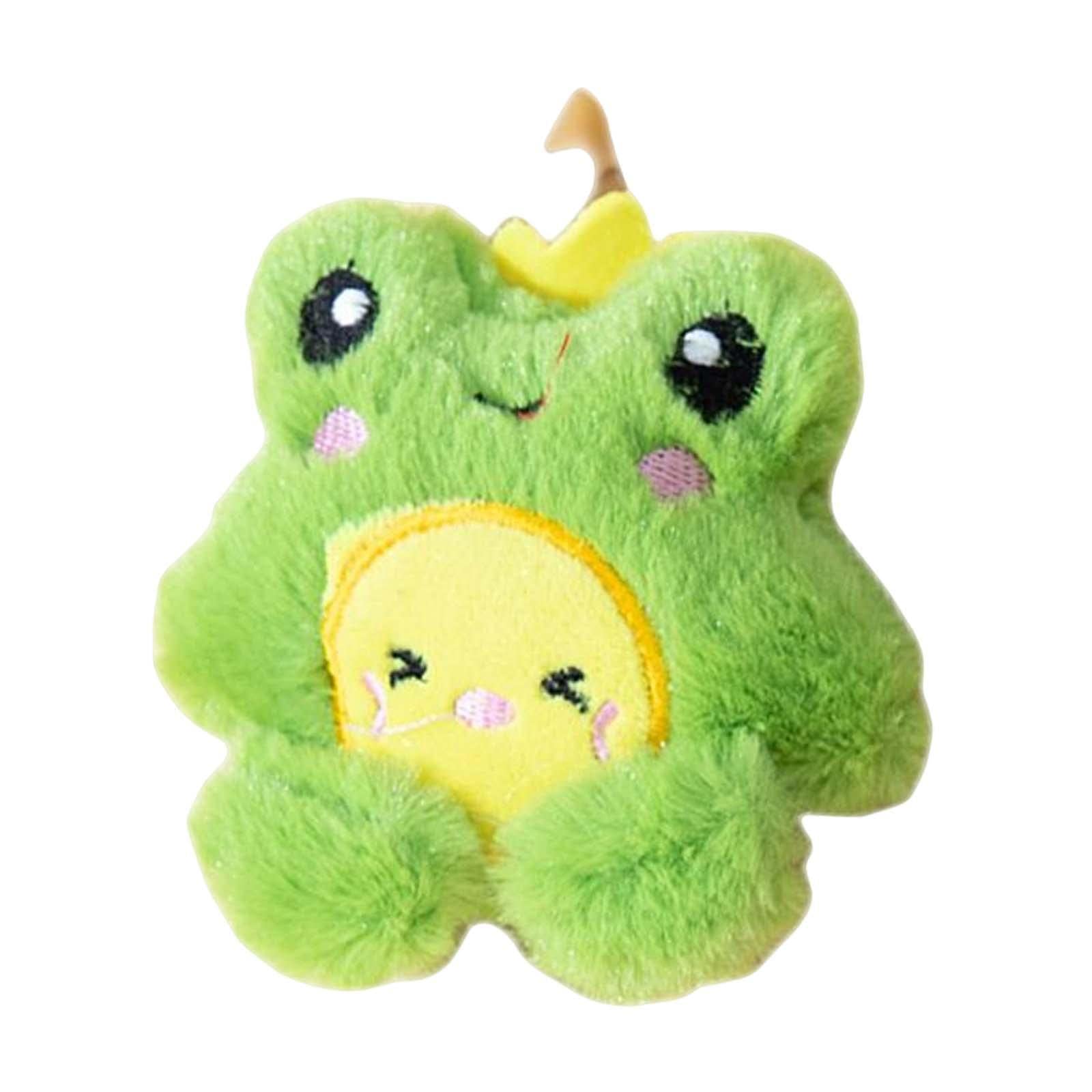 Ecomistiq Soft Plush Cat Catnip Toy Kitten Small Animal Doll Pillow Promote Exercise 10X9.5Cm Frog| Toys| Supplies |Pet