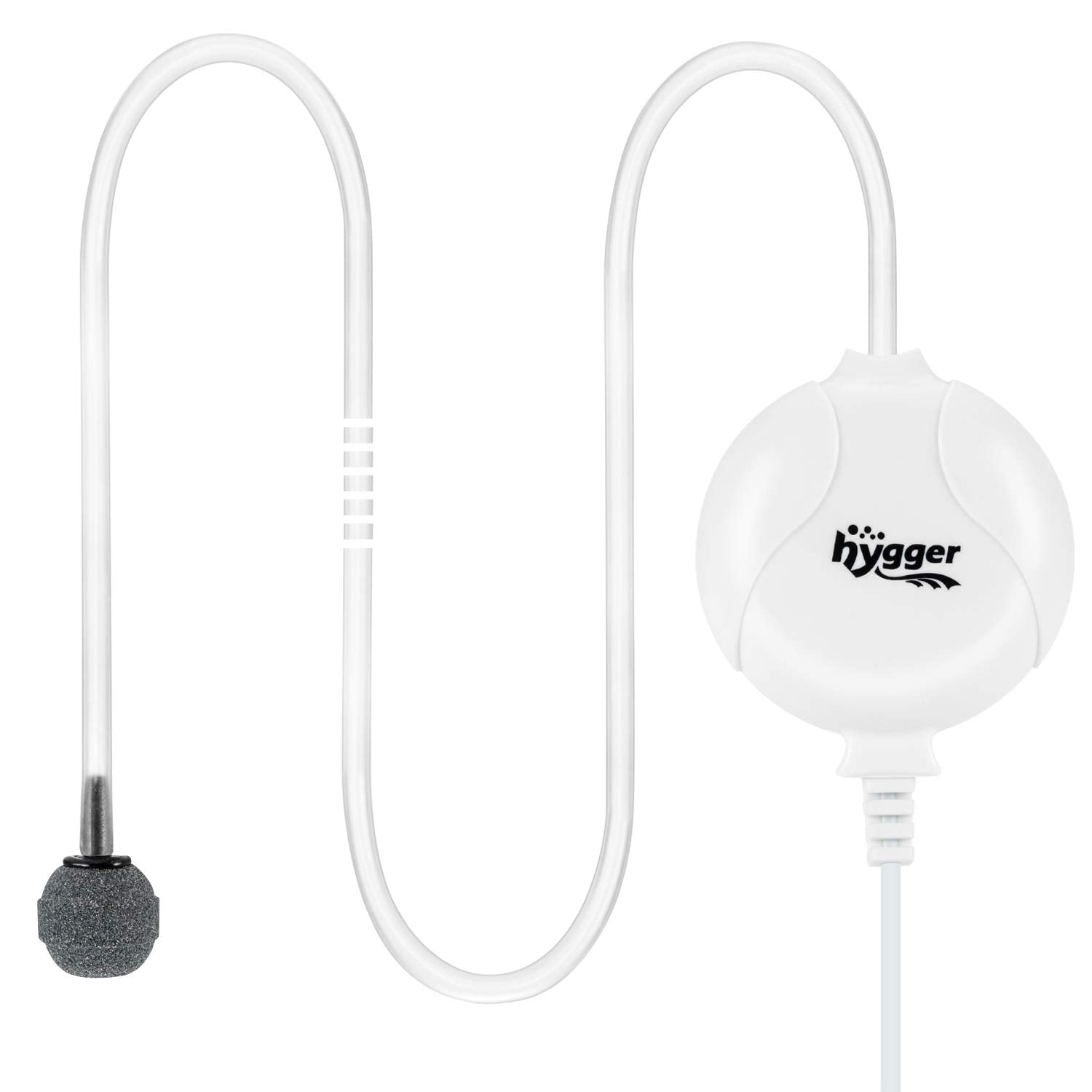 Hygger Quiet Aquarium Air Pump 1.5 Watt Energy Saving Mini Oxygen Pump For 1-15 Gallon Fish Tank With Accessories White