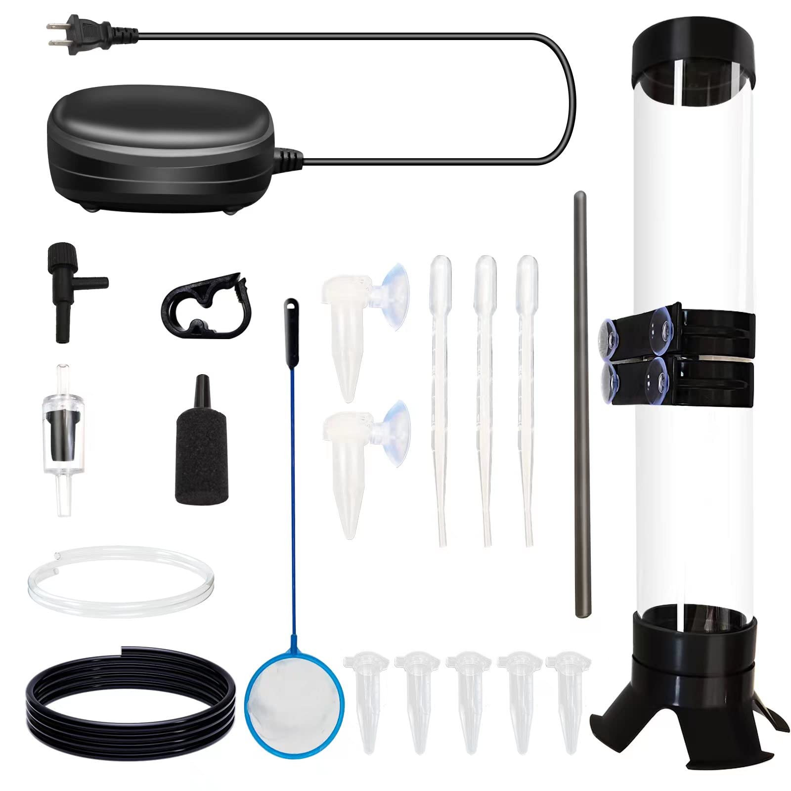 Saricho brine Shrimp Hatchery, brine Shrimp Eggs Incubator Kits,Multifunctional Artemia Hatchery with air Pump,Live brine Shrimp
