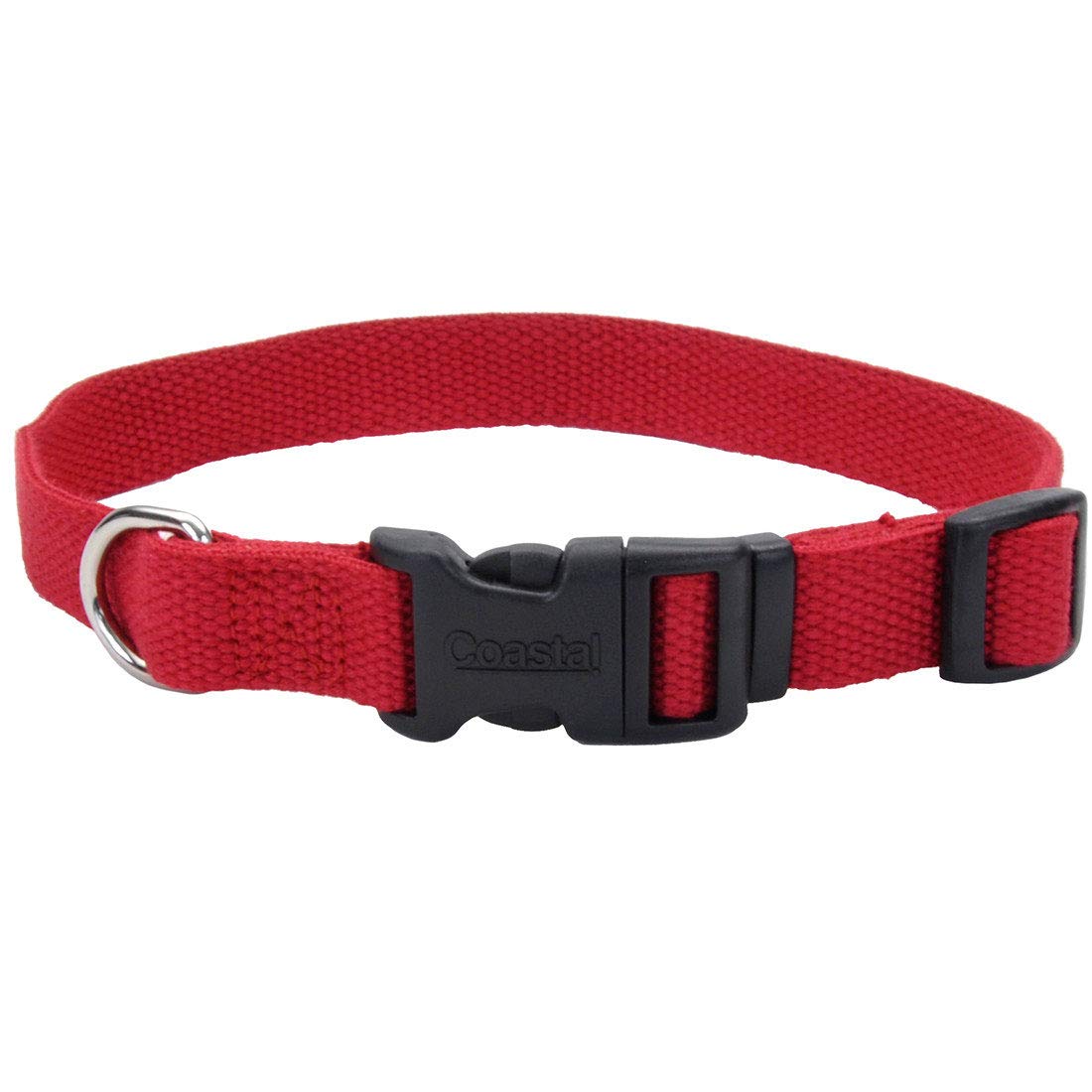 Coastal Pet - New Earth Soy - Adjustable Dog Collar, Cranberry, 1' X 18'-26'