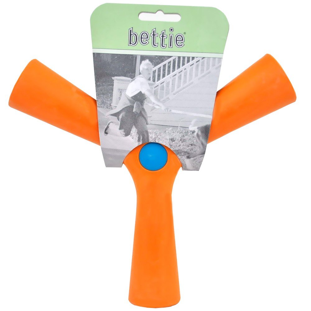 Otis and Claude Bettie Fetch Toy Slobber and Spice (Orange) Large