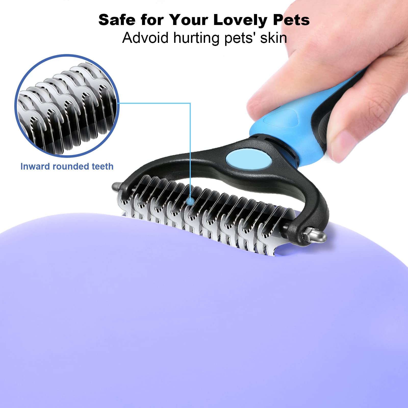 Dog Brush For Shedding,Double Sided Undercoat Rake Comb, Pet Grooming Brush For Small, Medium Dogs And Cats,Furminator Tool Remo
