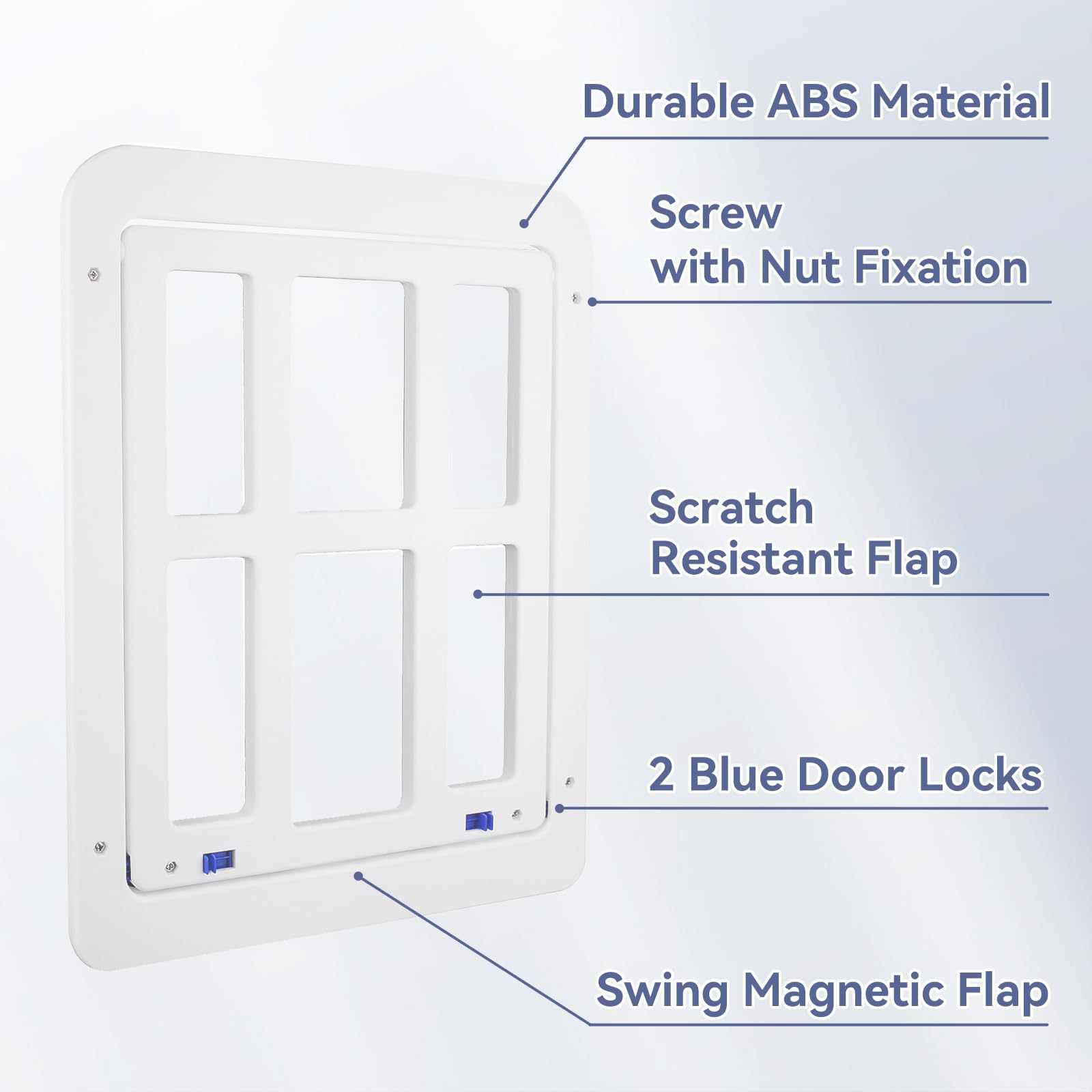 Namsan Cat Screen Door, Flap Opening 8.3 X 10.3 Inches, Doggie Door For Screen Door, Window Cat Door Magnetic Self-Closing, Cat