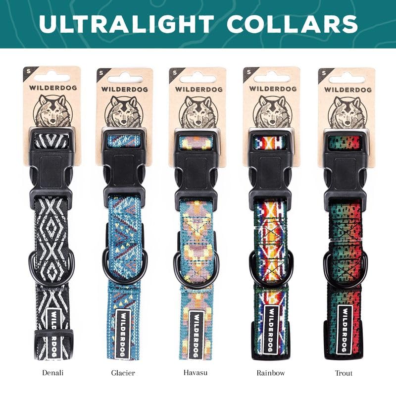Wilderdog Ultralight Collar Series For Dogs - Large - Trout
