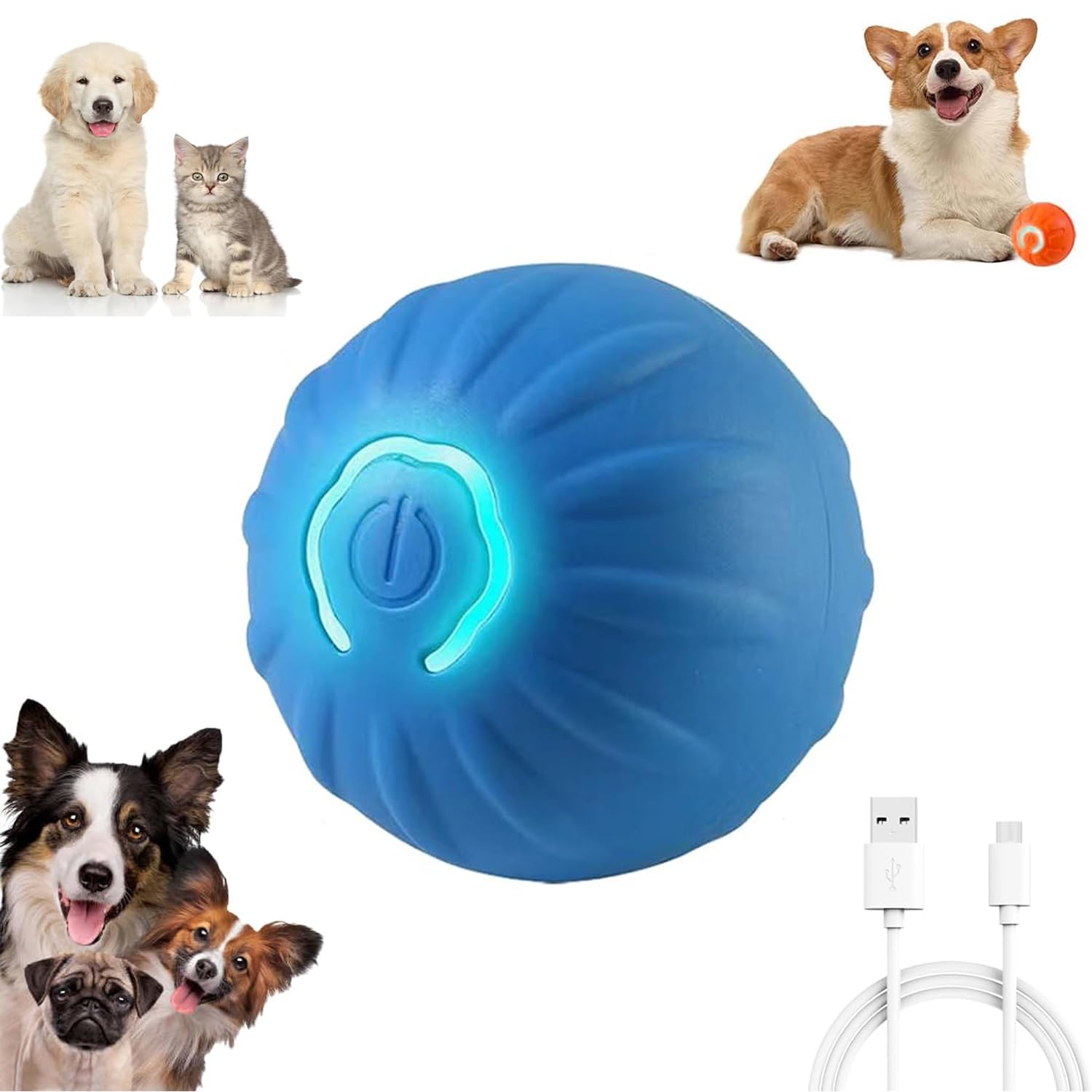 GSHLGAO Smart Jumping Ball for Dogs,Smart Jumping Ball Dog Toy,Shaky Balls Toy for Dogs,Vibrating D og Balls,Bouncing B All for 