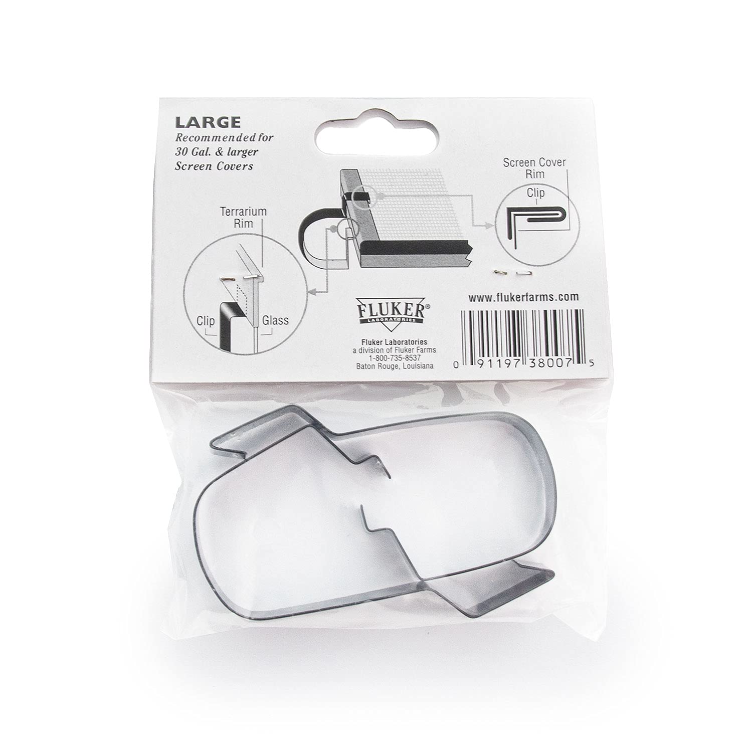 Fluker'S Metal Screen Cover Clip For Reptile Terrariums