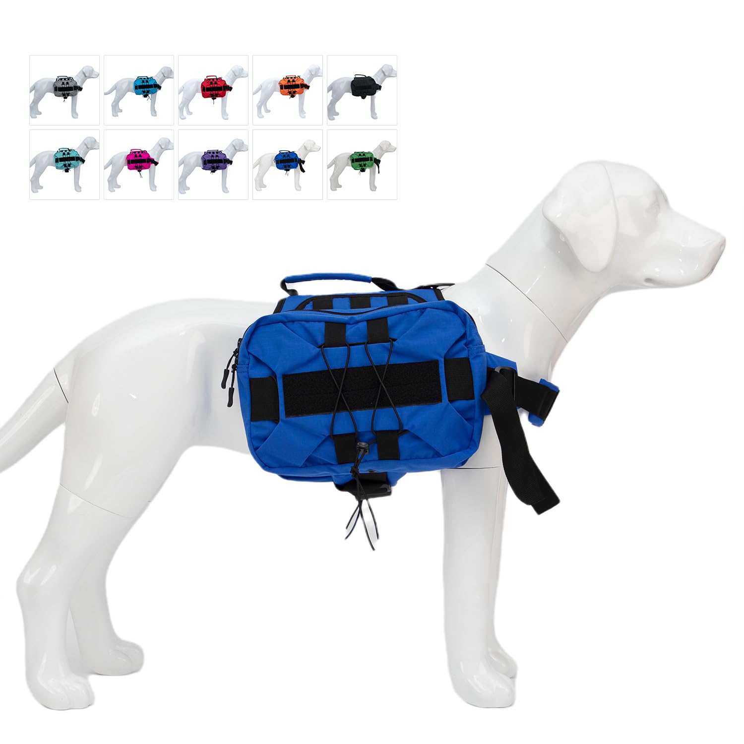 Large Dog Backpack, Outdoor Hound Saddle Bag Dog Pack with Side Pockets for Small Medium Large Dogs, Adjustable Tactical Dog Pac