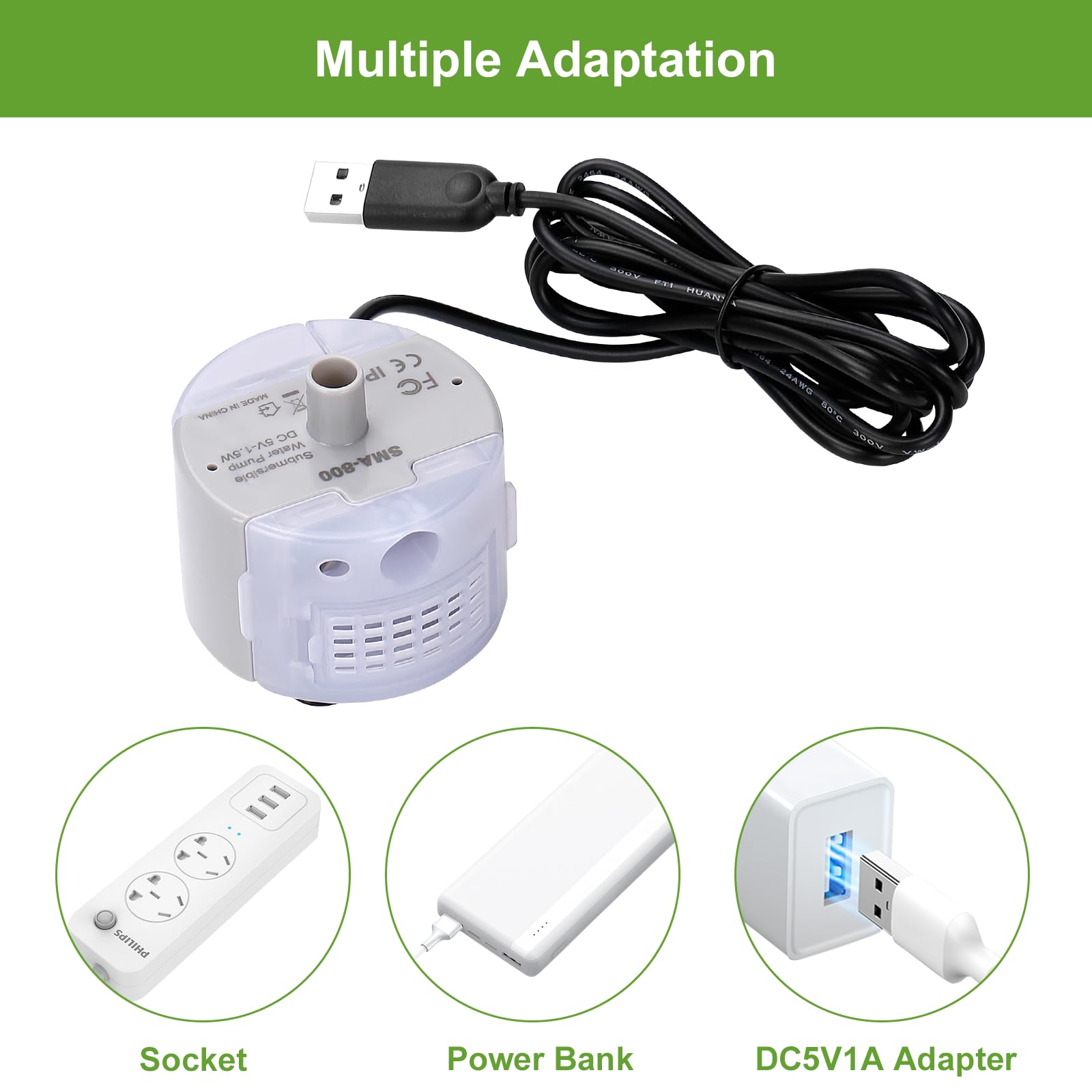 Stainless Steel Cat Water Fountains Pump,Ultra-Quiet Replacement Pump For Pet Water Fountains