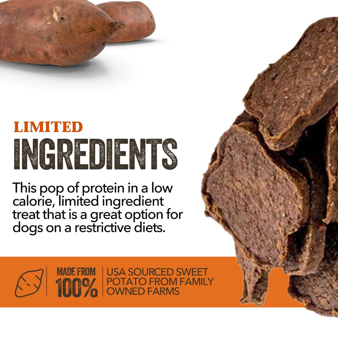 Gaines Family Farmstead Pork & Sweet Potato Fillets - Limited Ingredient, High Protein Dog Treats, Grain-Free, Made in USA, 6 oz