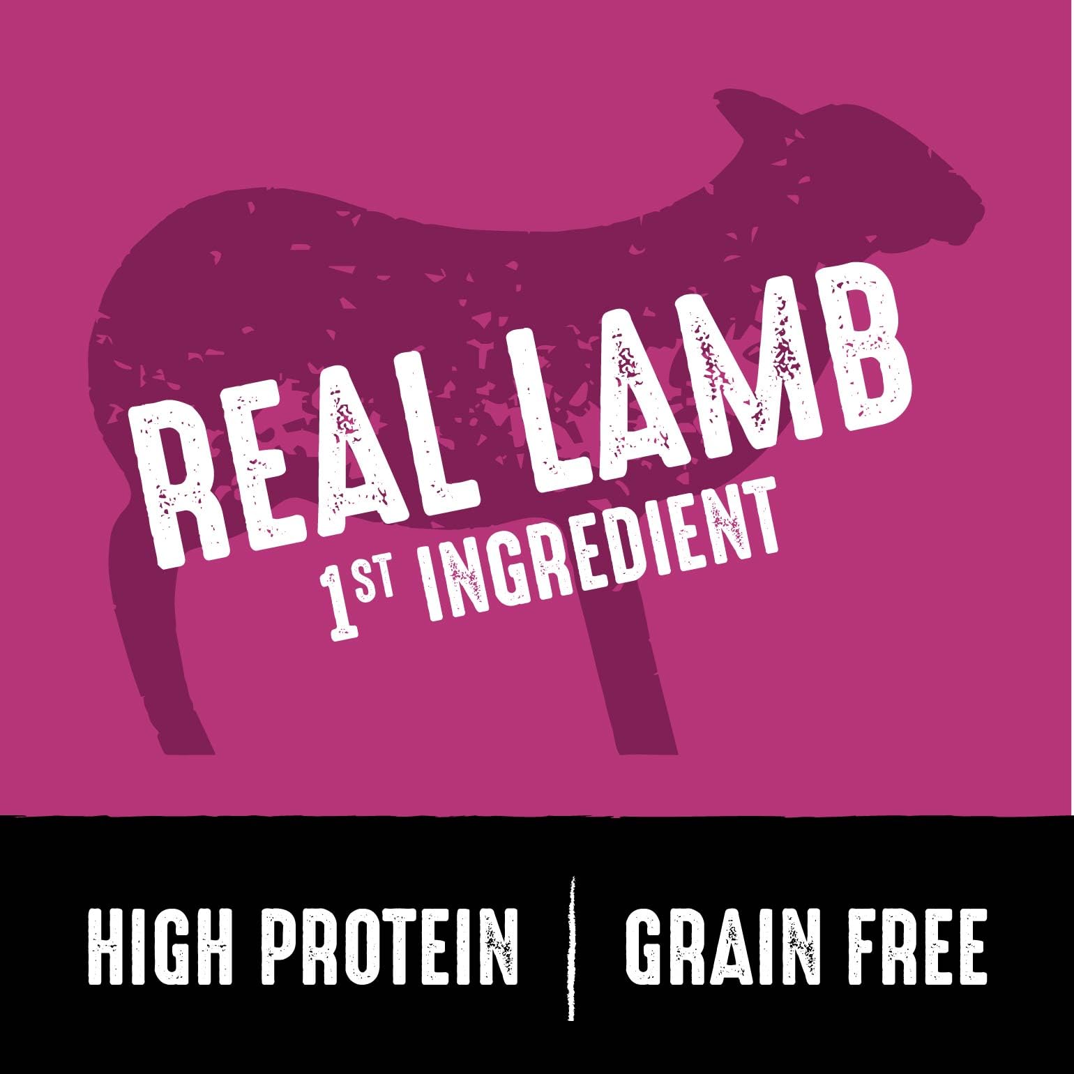 CRAVE Grain Free High Protein Adult Dry Dog Food with Lamb, 12 lb. Bag