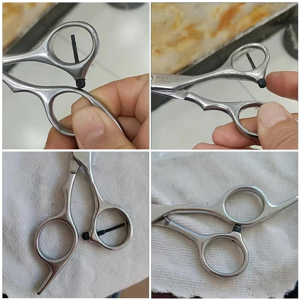 Torsor 10 Pack Hair Scissor Rubber Silencer Replacement Bumper Barber Shears Stopper Hair Cutting Clipping Cutter Od 3Mm Black Muffler Stick Buffer Bumpers Silicone Grooming Parts Salon Pet Tool