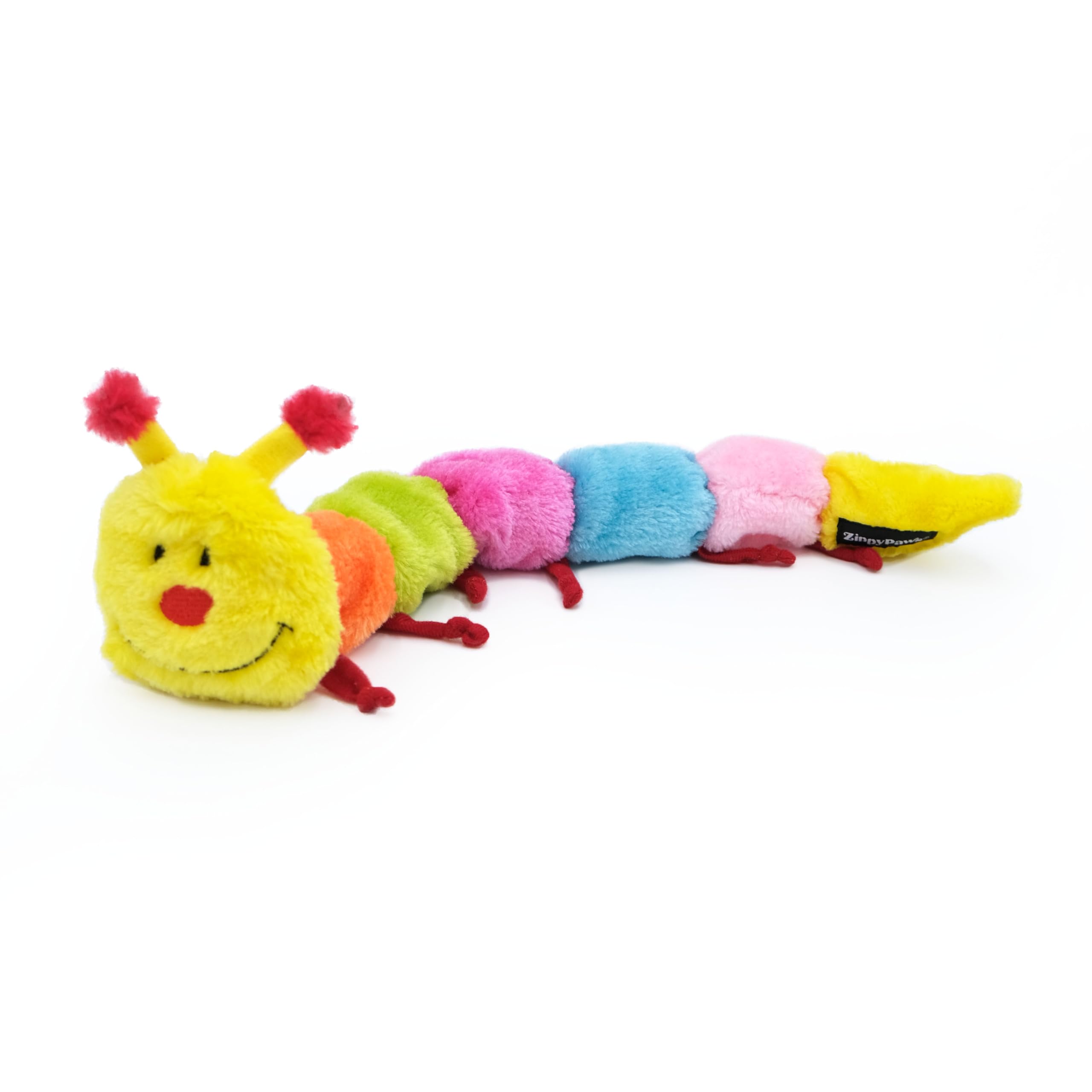 Zippypaws Large Caterpillar - Dog Toys To Keep Them Busy, For Medium And Large Dogs, Squeaky Pet Toy For Boredom, Stuffed Chew Toy, Soft Plush Puppy Products, 7 Round Squeakers - 20'