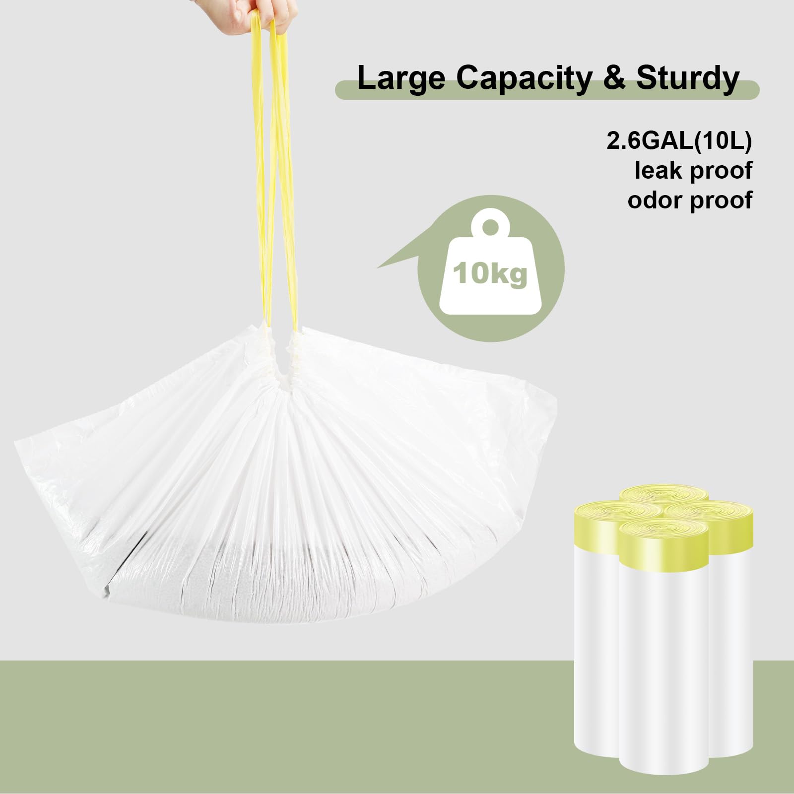 Giosuan Self Cleaning Cat Litter Box, Drawstring Cat Litter Box Liners, Pet Waste Bags-4 Rolls, 28   X 12   , 60 Counts For Auto