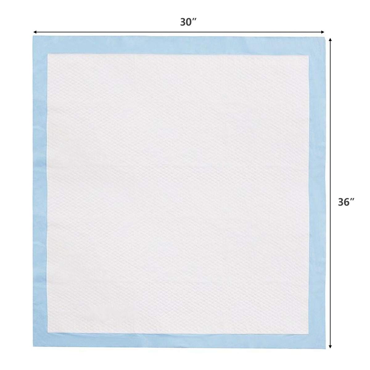 Giantex 100 Count Puppy Pee Pads, 36''x30'', Blue & White, 5-Layer Leak-Proof Dog Potty Training Pads for Dogs, Cats & Rabbits