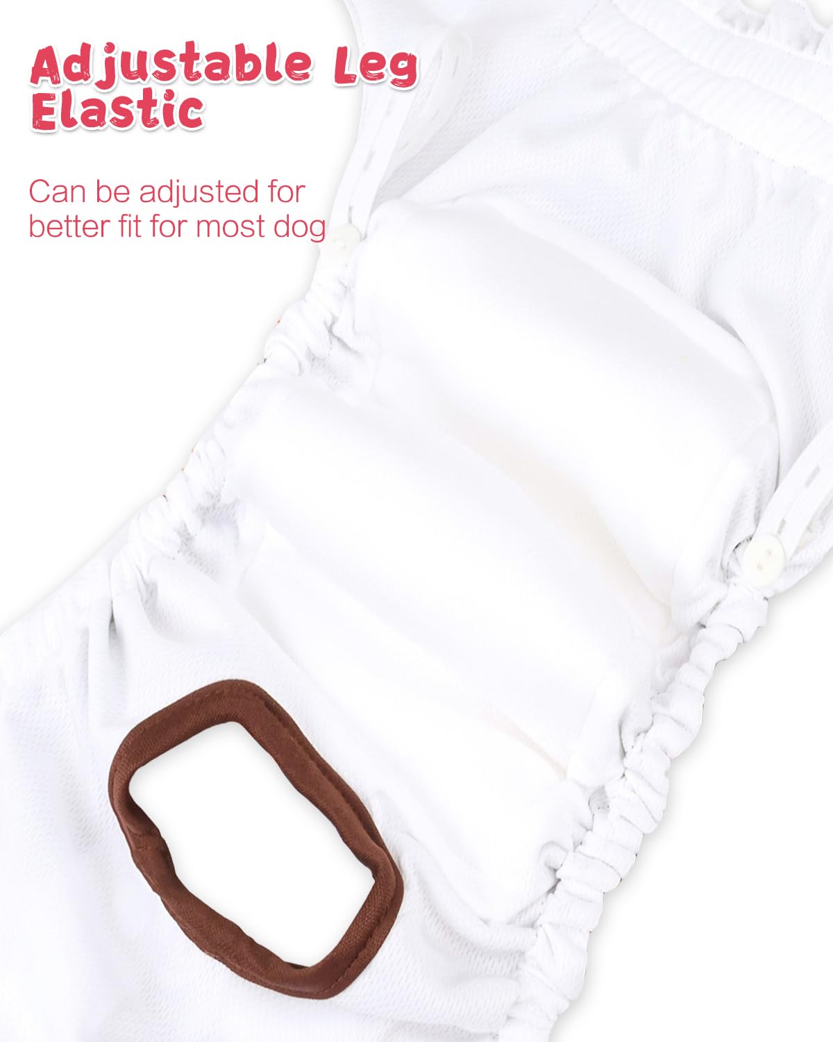 Cutebone Washable Female Dog Diapers 4 Pack Reusable Doggie Heat Diapers For Period Fmg03Xs
