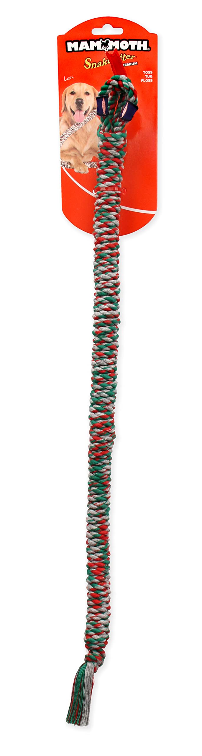 Mammoth Pet Products 26-Inch Snakebiter Rope Tug, Small, Assorted,Multicolored,53060F