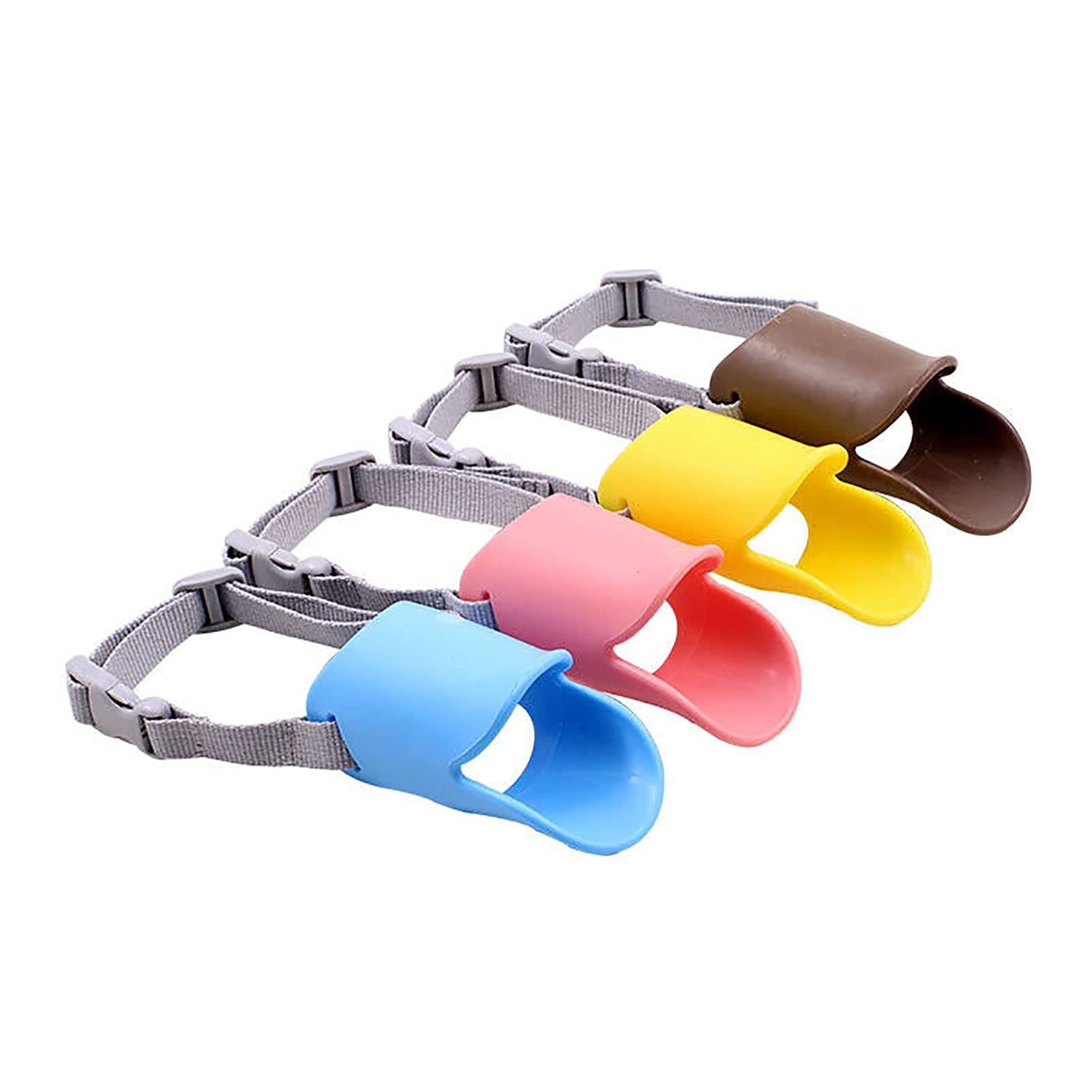 Dog Muzzles Anti Bite Silicone Duck-Bill Duck Mouth Shape Dog Mouth Covers Anti-Called Muzzle for Puppy Dogs