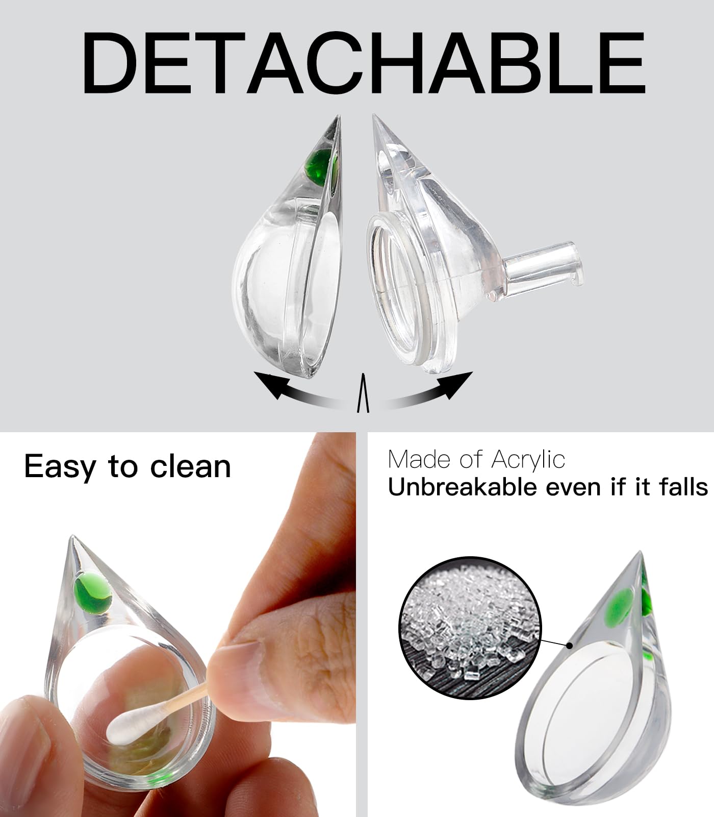 Clscea Aquarium Co2 Acrylic Drop Checker Co2 Indicator (Tear Drop & 15Ml)