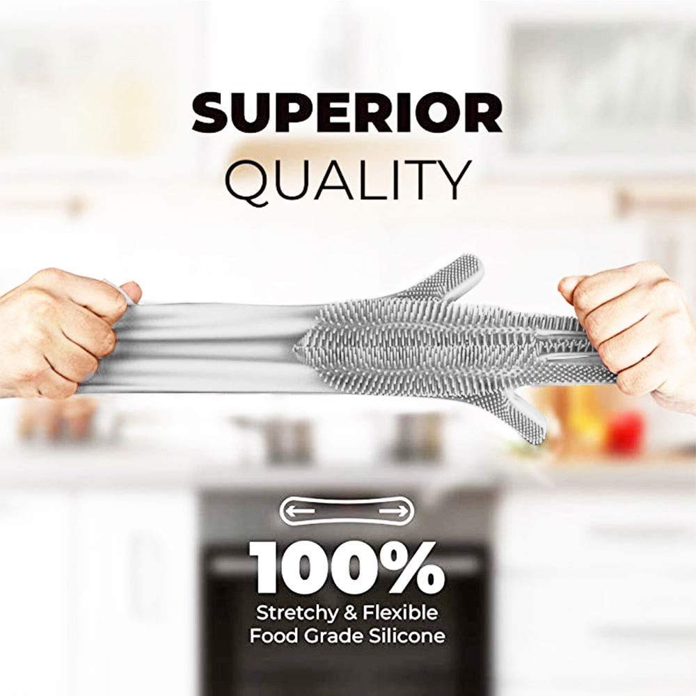 Sene Pet Grooming Gloves, Silicone Gloves Dog Bathing Supplies Hair Removal Gloves, High Density Teeth Bathing Shampoo Shedding Bath Brush Scrubber Washing For Dod And Cat