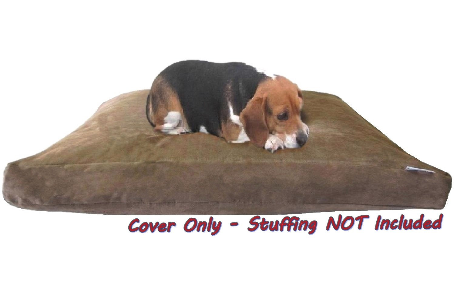 Dogbed4Less Diy Pet Bed Pillow Brown Microsuede Duvet Cover And Waterproof Internal Case For Dog And Cat At 35X20X4 Inch - Cover