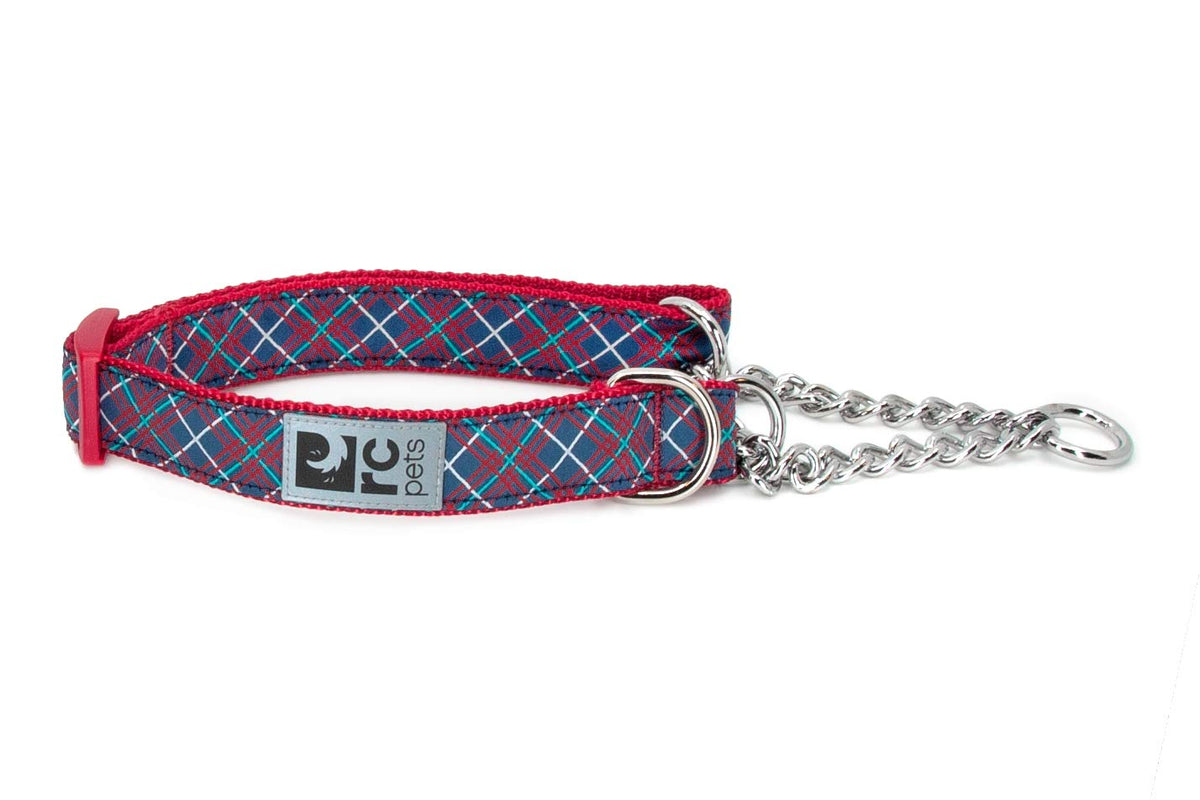 Rc Pets 0.6' Martingale Training Dog Collar, X-Small, Navy Tartan