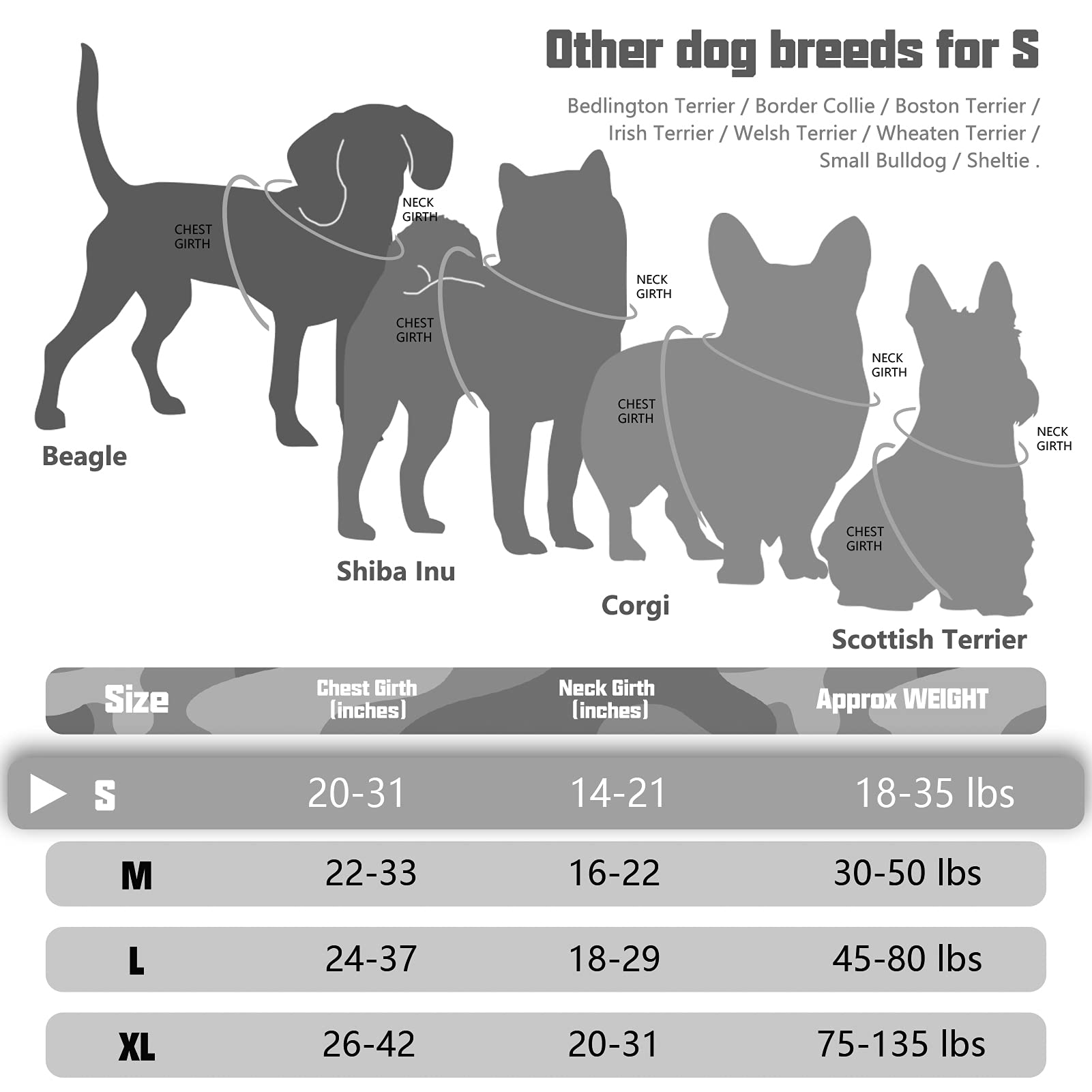 Auroth Tactical Dog Harness For Small Medium Large Dogs No Pull Adjustable Pet Harness Reflective K9 Working Training Easy Control Pet Vest Military Service Dog Harnesses Small Grey Camo