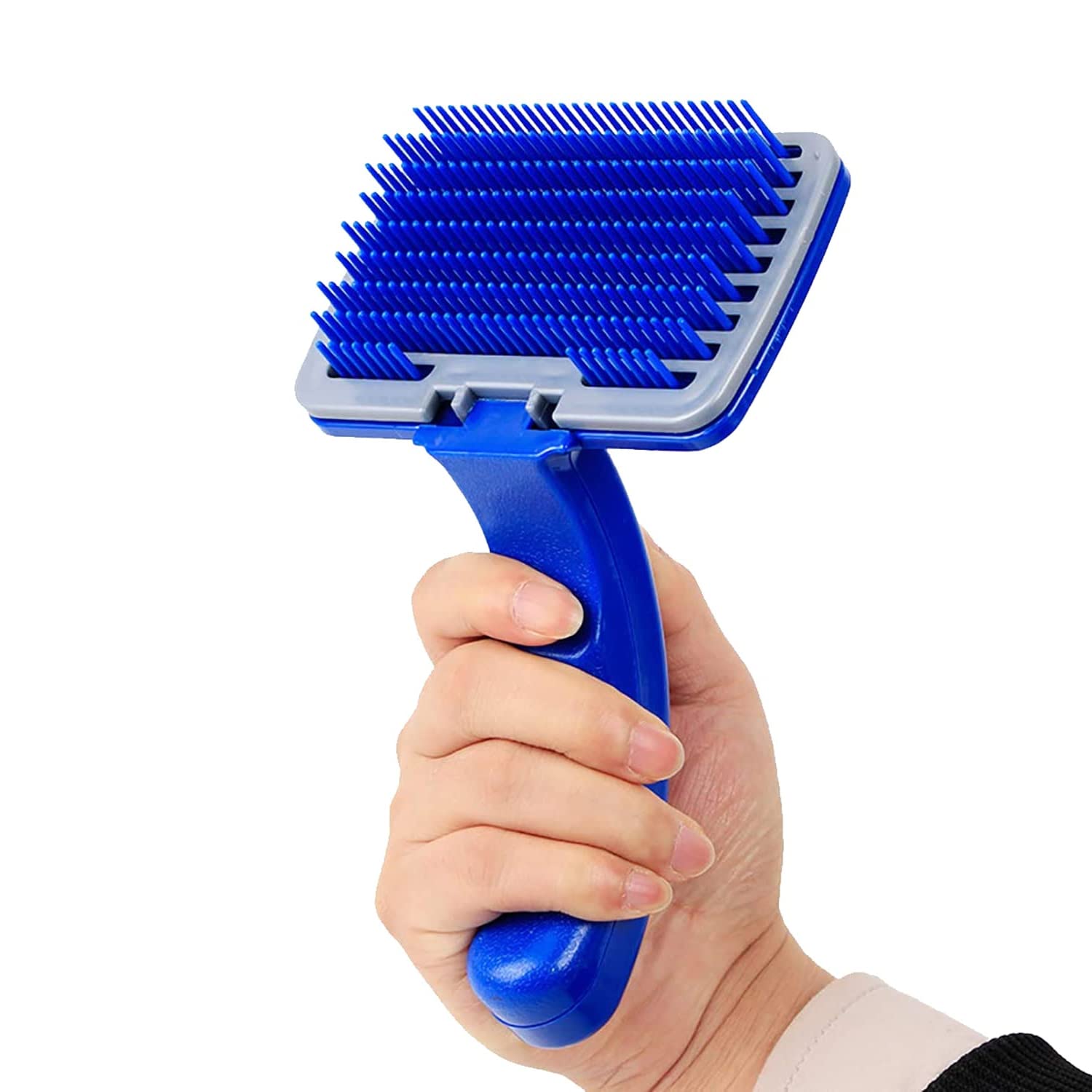 Cature Care By Nature Slicker Brush For Dogs, Cats, Puppies & Rabbits  SelfCleaning Pet Grooming Comb With Press Key  Hair Re