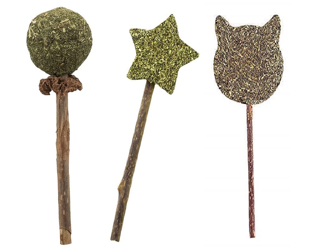 Rvpaws 3Pcs Cat Wand With Catnip Cat Teaser Toys Chewing Toy Molar Toy Cat Chasing Toy Teeth Cleaning Dental Toy Cat Treats Inte