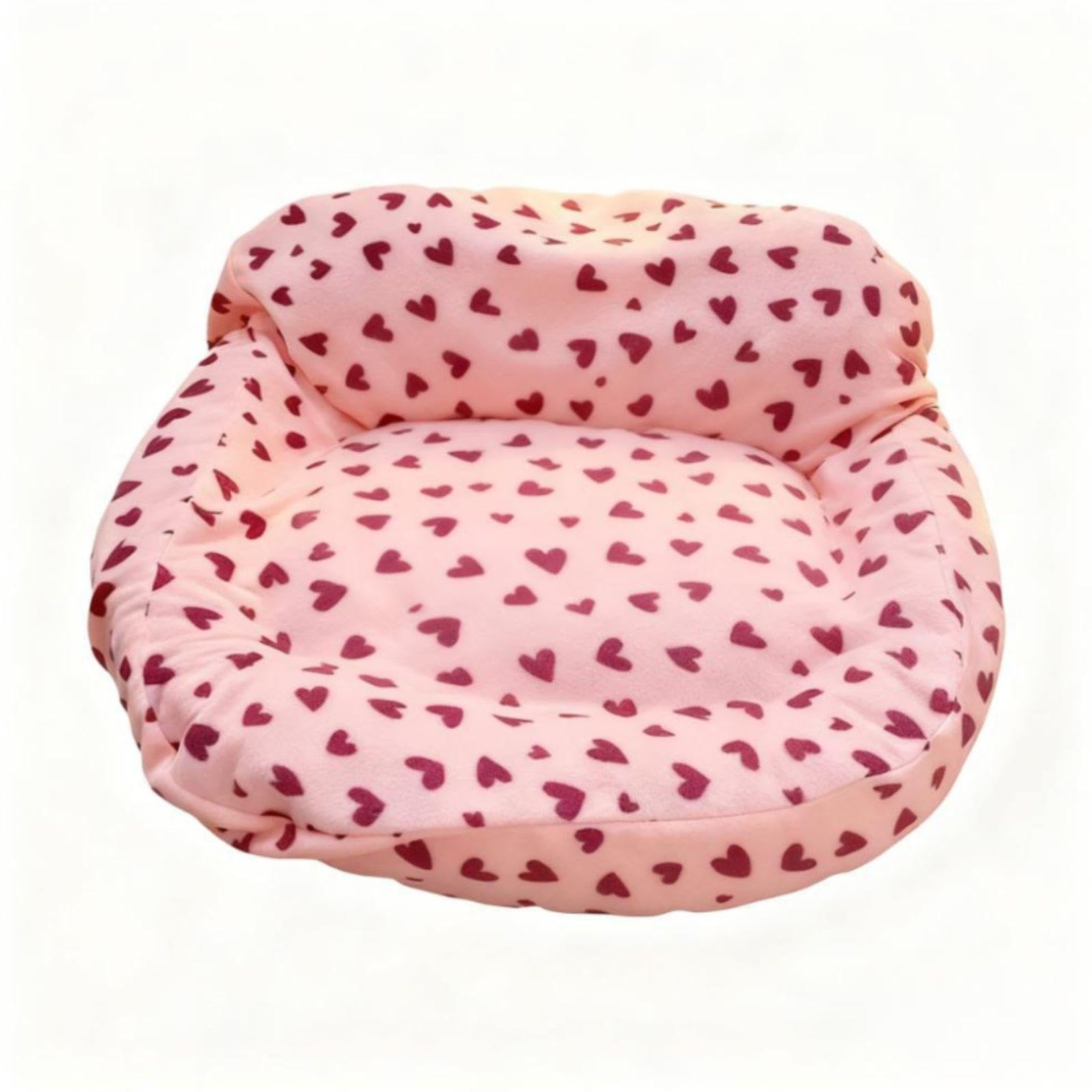 HEAVENGLOW Dog Bed Cover cleanable Cotton Fitted Protector Sturdy StainResistant pet Bed Pink Heart 88 * 72cm
