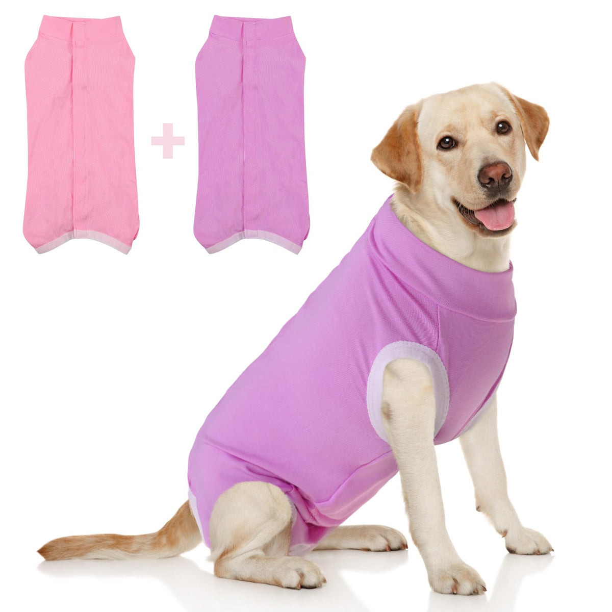 Sawmong 2 Pack Recovery Suit For Dogs After Surgery, Dog Onesie Body Suit For Surgery, Male, Xl