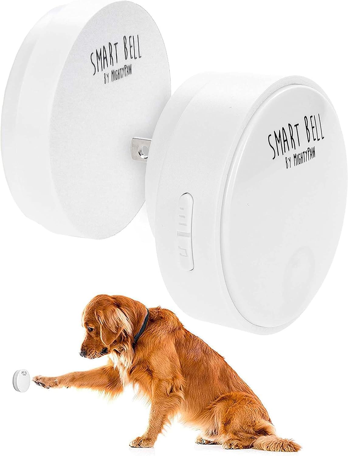 Mighty Paw Smart Dog Bell 2.0 | Wireless Dog Door Bell For Potty Training - Potty Training Bell For Puppies For Door - Door Bells For Dogs To Ring To Go Outside - Electronic Door Bell Dog Button