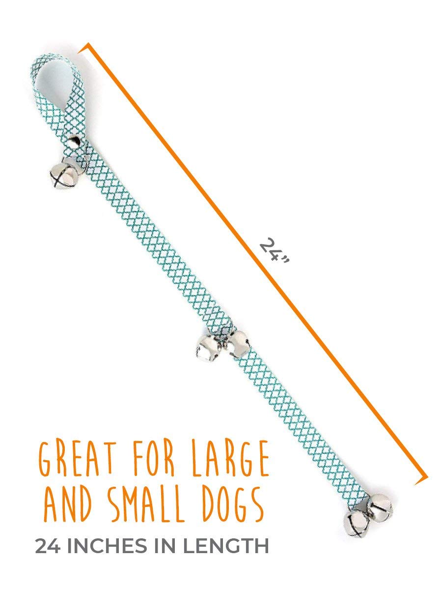 Mighty Paw Dog Doorbells 2.0 - Potty Training Aid - Housetraining Doggy Door Bells - Bell for Dog to Ring to Go Outside - Doggie