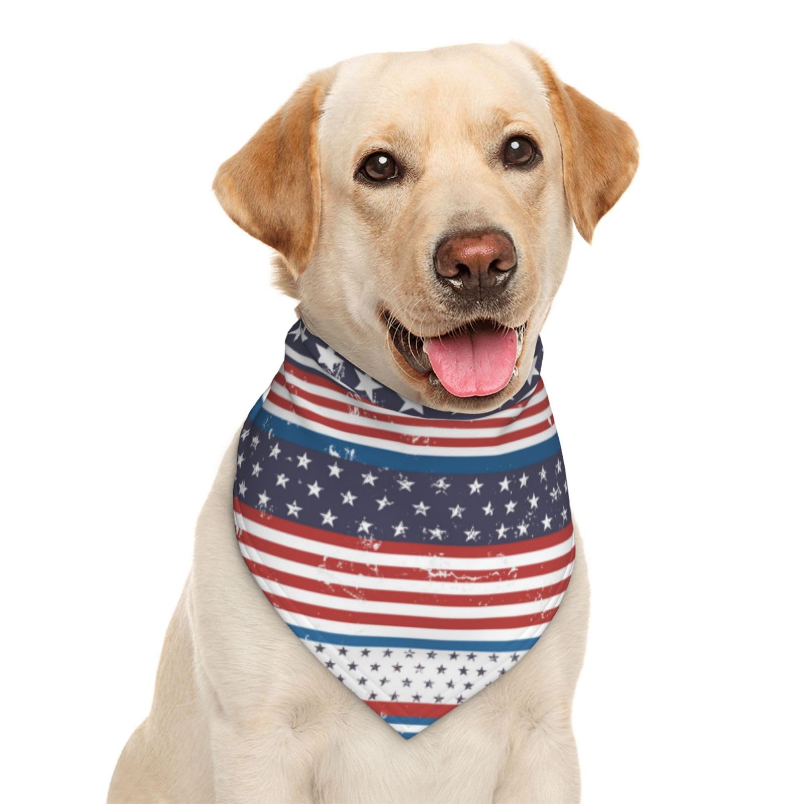 American Flag Stars Stripes Dog Bandana Scarf Triangle Bibs Pet Accessories Cat Kerchief