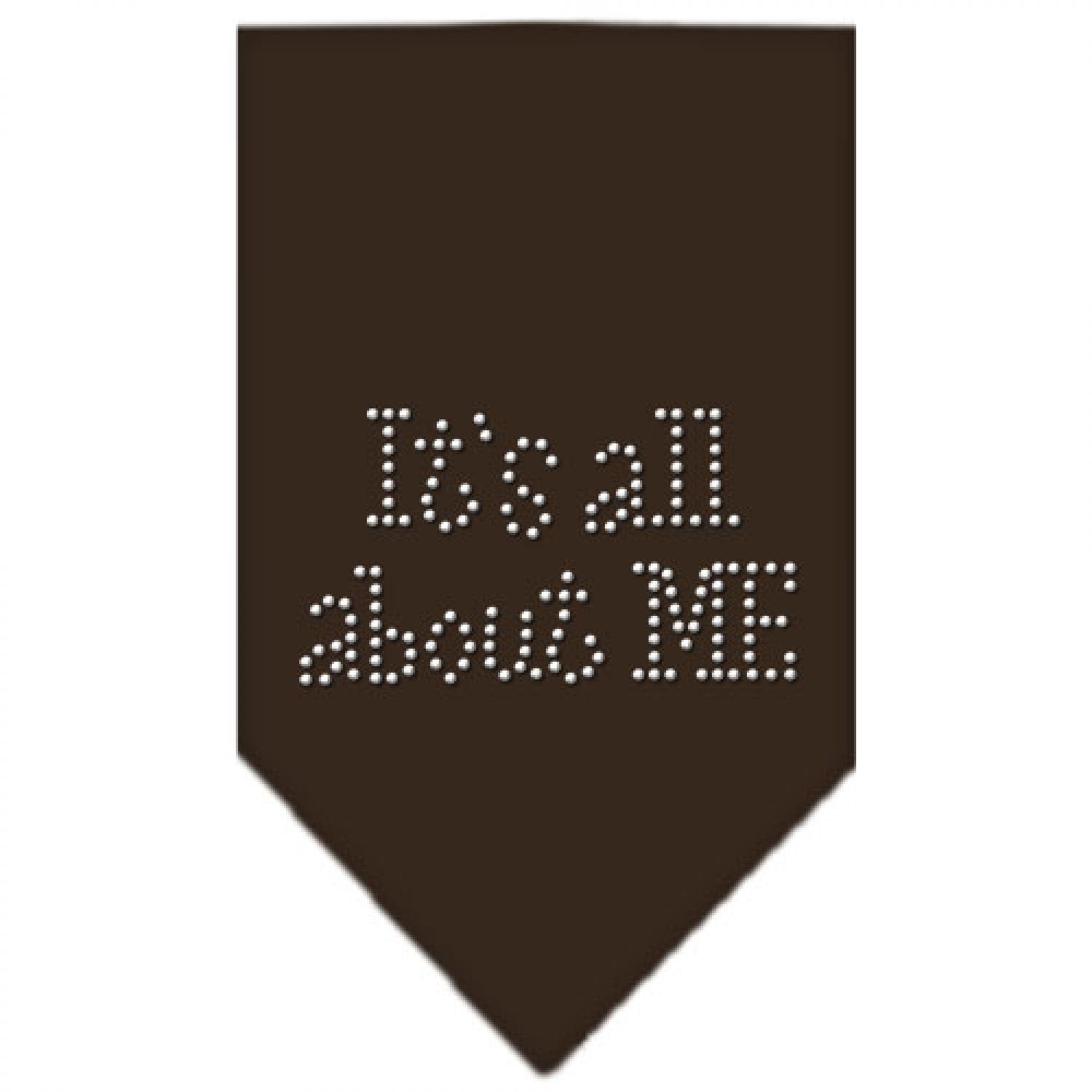 Mirage Pet Products Its All About Me Rhinestone Bandana, Small, Cocoa