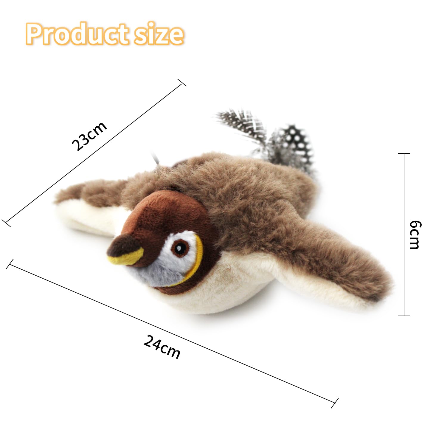 Interactive Chirping Bird Cat Toys, With Flapping Wings, 2025 New Flying Bird Cats Toy, Upgrade Flapping Bird Interactive Flying