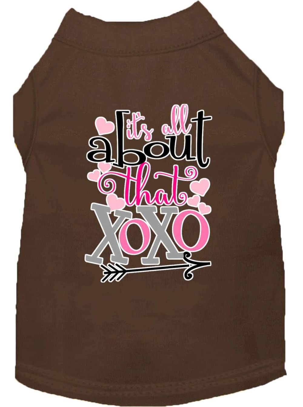 Pet Dog & Cat Shirt Screen Printed, &quot;All About That XOXO&quot; Baby Blue MD (6-10 lbs.)