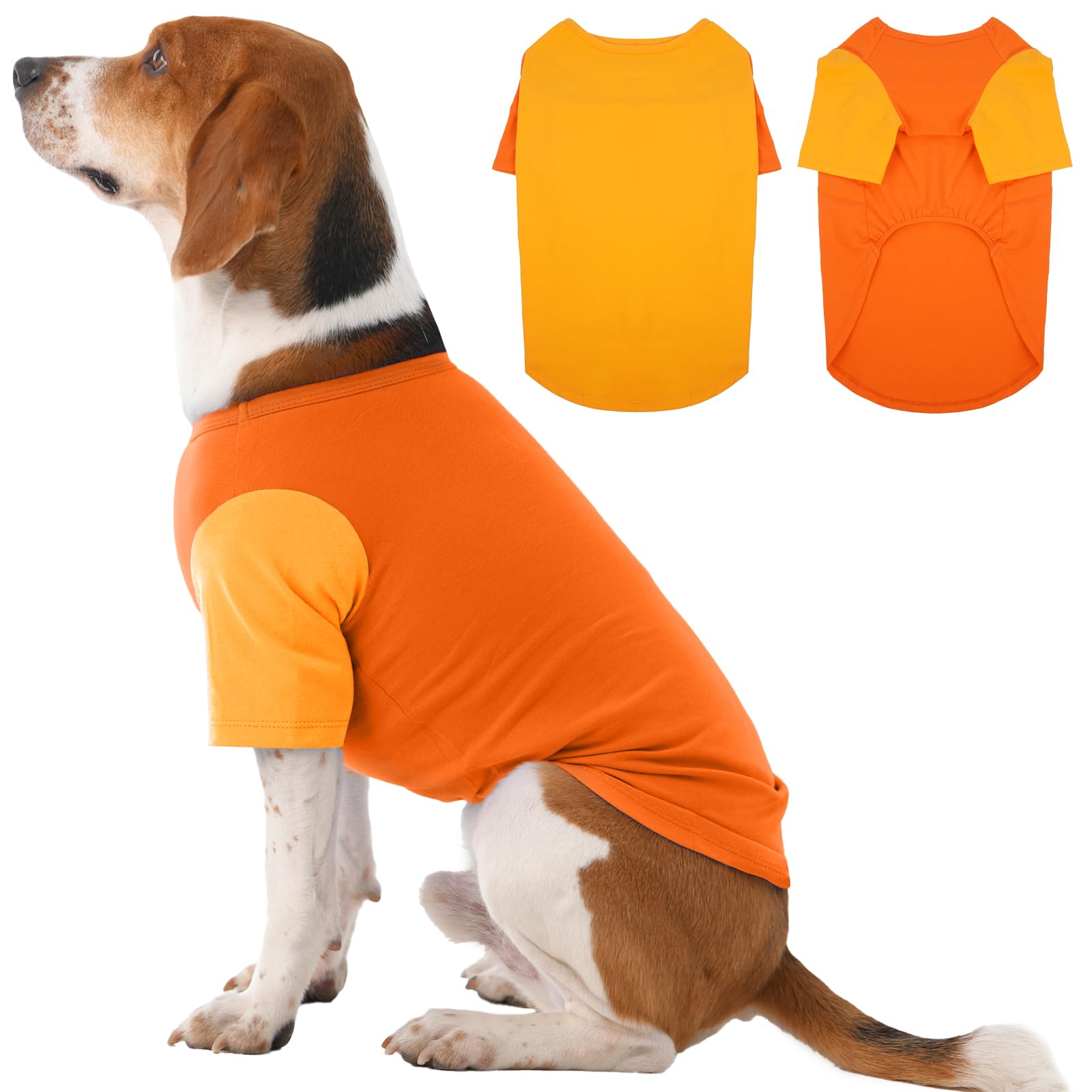 Ikipuko 2 Pack X-Large Dog Shirts - Breathable Lightweight Durable Tees, Durable Moisture-Wicking Clothes For Beagle, Bullmastif