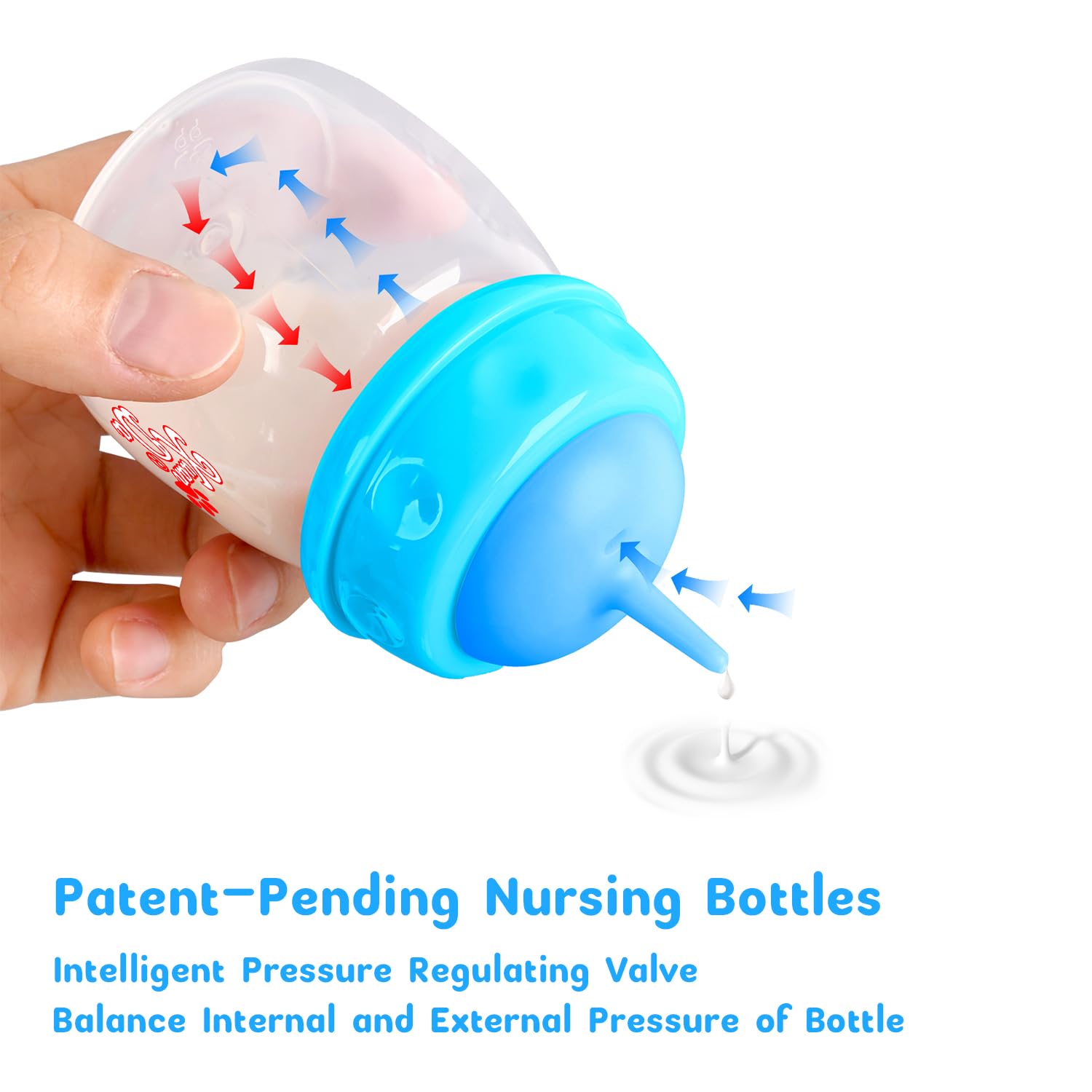 Xuanda Pet Feeding Bottle and Syringes,60ml Nursing Bottle, 3 Sizes Nipples with Ventilation Valve Resistant Tearing Perfect for