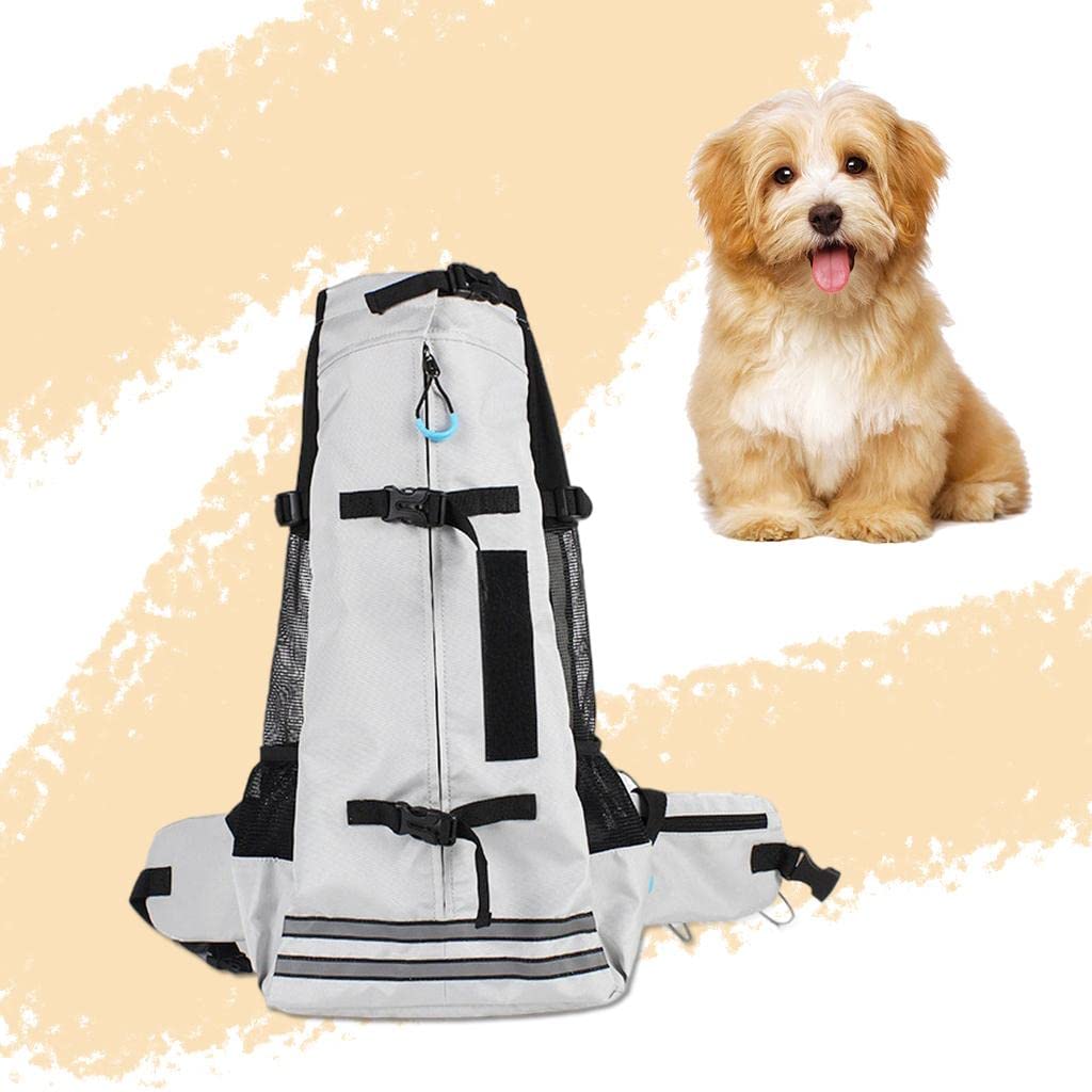 SECRET DESIRE Dog Carrier Breathable Corgi Carrying Bag Hiking Travel Pet Backpacks Grey