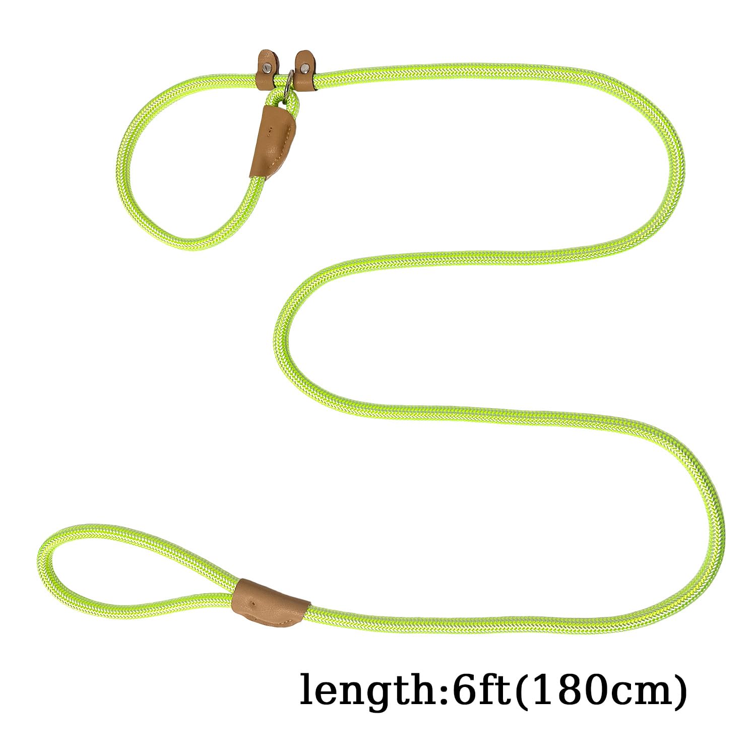 Slip Lead Rope Dog Leash Heavy Duty For Training, Nylon Strong Slip Leads For Dogs 6 Ft X 1/2 Inch,Comfortable Training Leash Fo