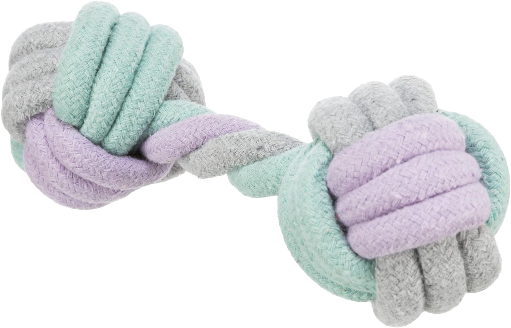 Trixie SelfPlaying Junior Rope Dumbbell Toy For Dogs  Durable Cotton Rope Chew Toy For Puppies And Small Breeds, Gentle On Tee
