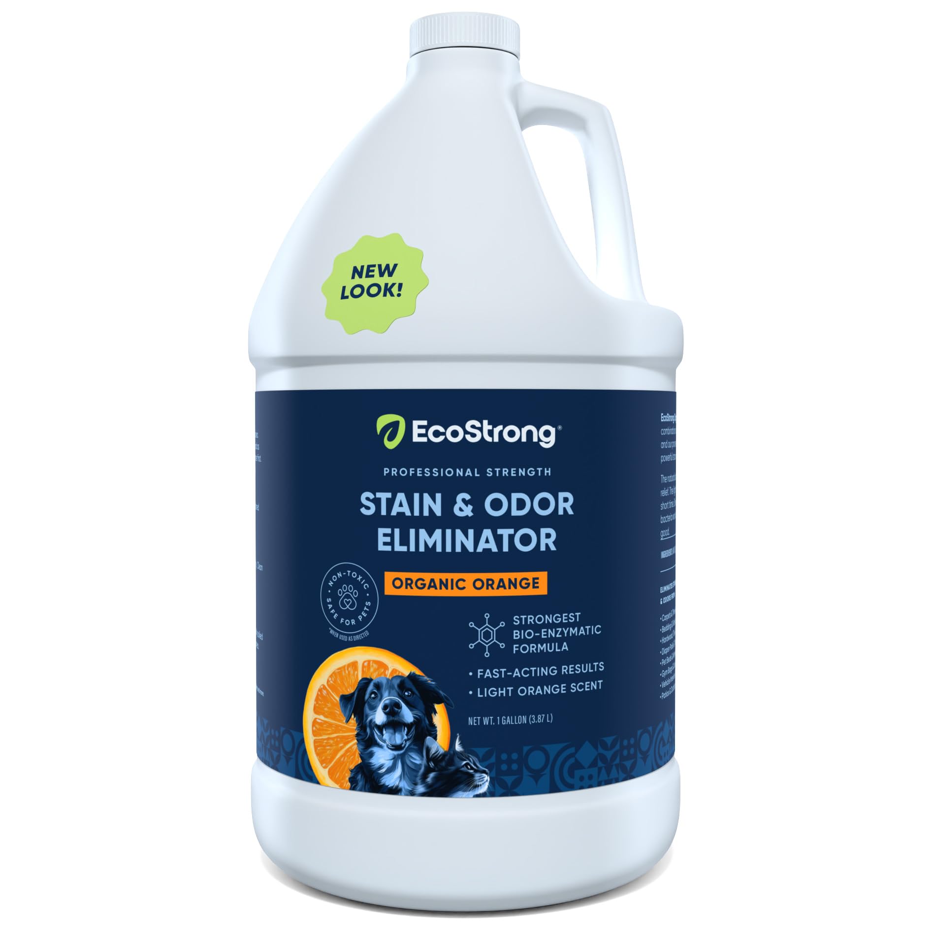 Orange Odor Eliminator | Pet Odor Deodorizer For Strong Odor | Enzyme Stain Cleaner For Cats, Dogs, And Pets | Great For Carpets, Furniture, Dog Kennels, And More (128 Fl Oz)